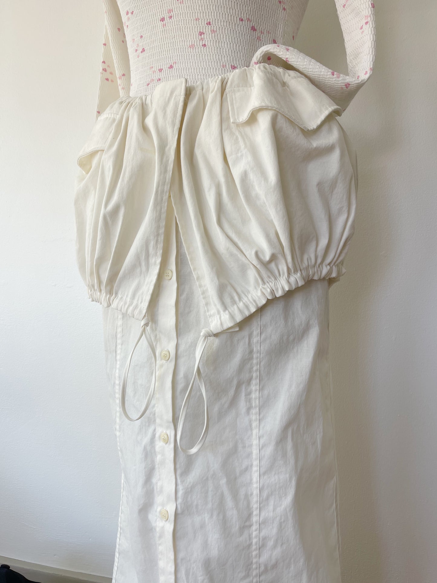 JACQUEMUS White Long Skirt