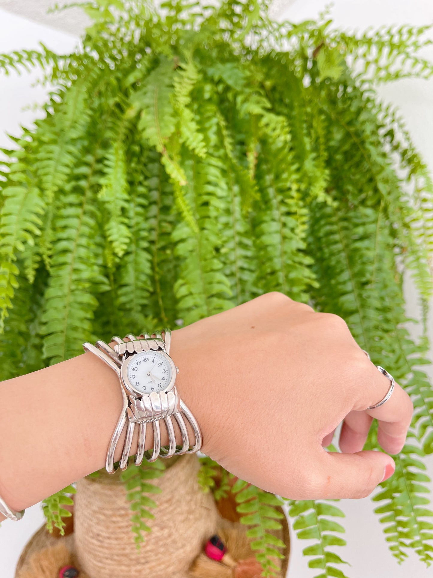 Navajo Silver Cuff Watch.