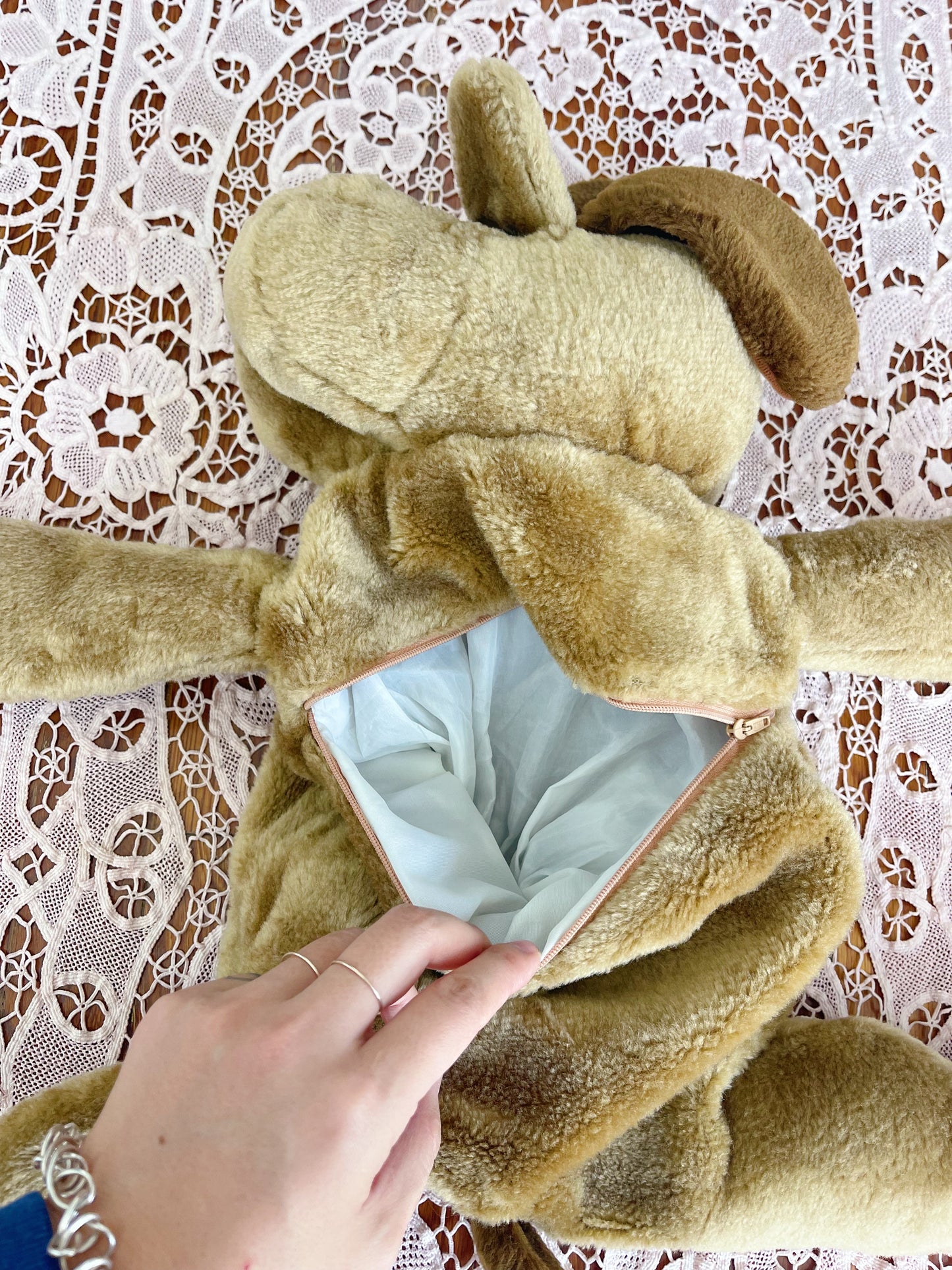 Vintage Dog Plush Backpack