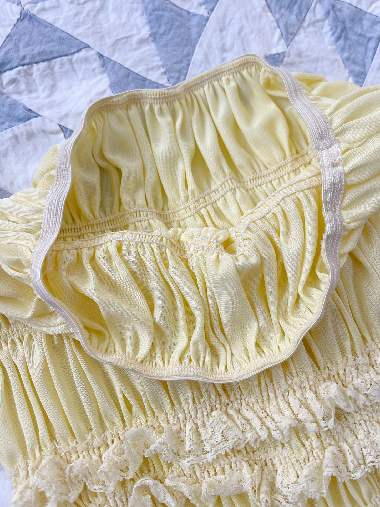 1970s Yellow Cream Frill Bloomers
