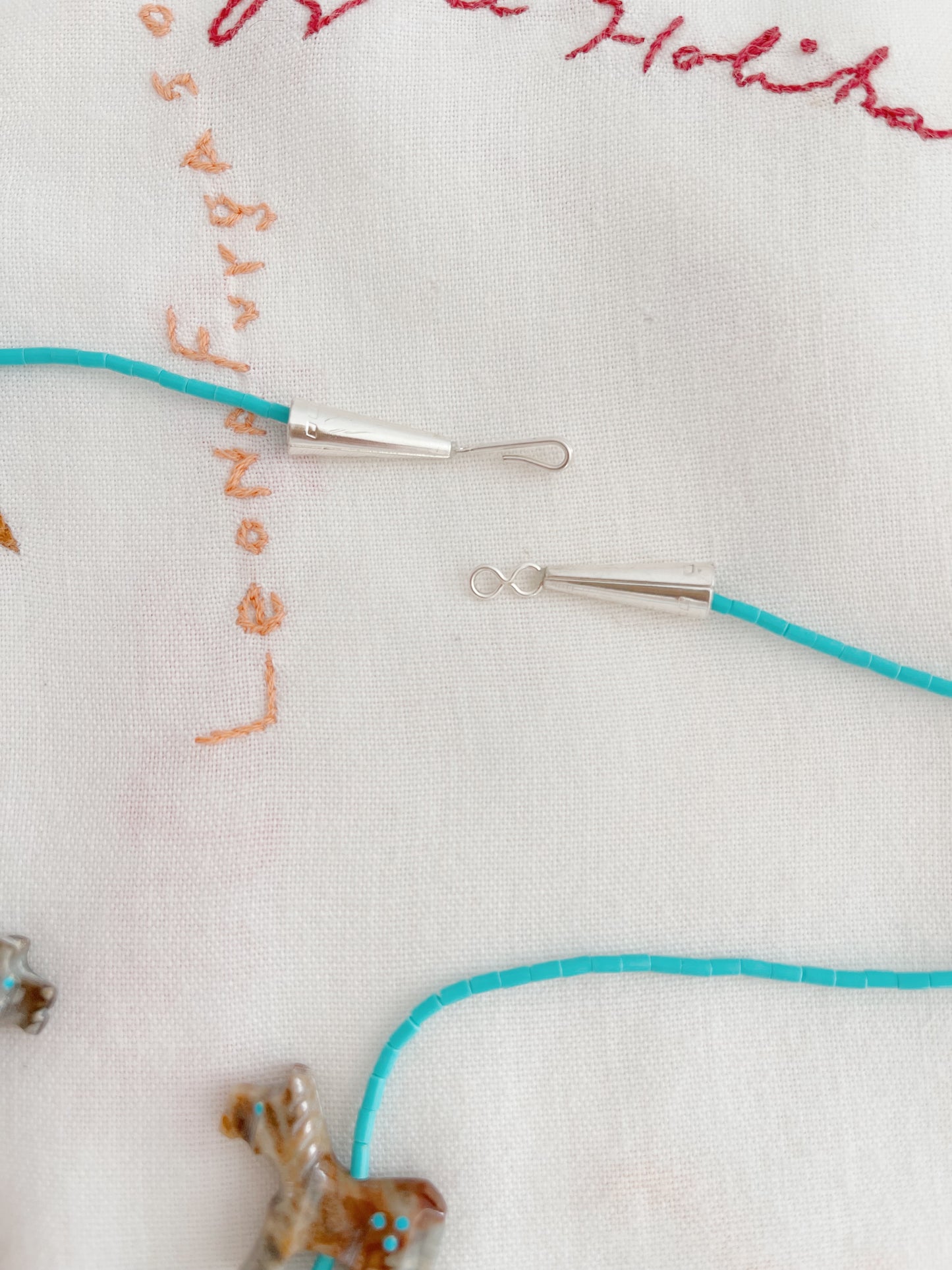 Zuni Horses Fetish Necklace and Pierce