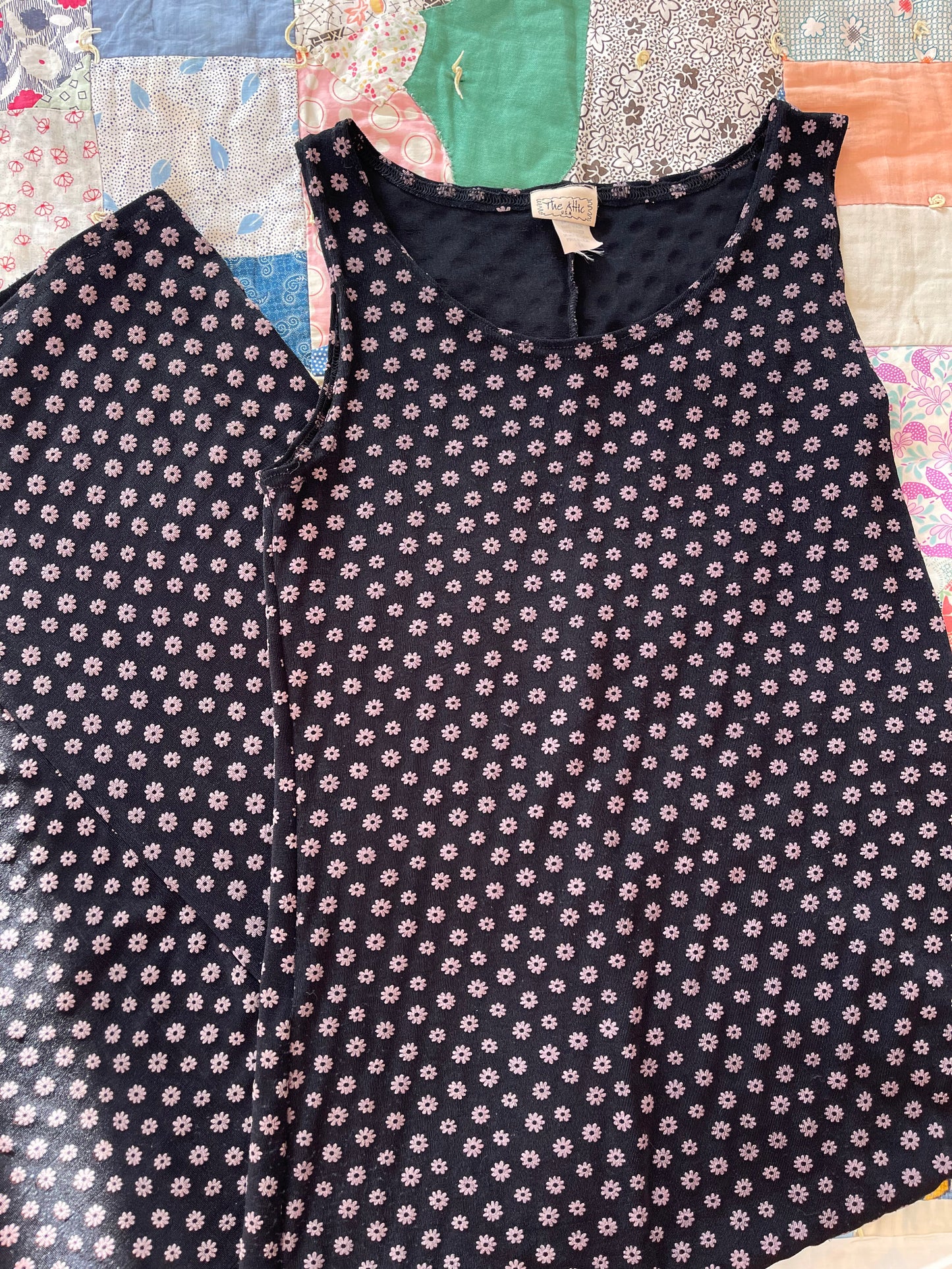 1990s Tiny Flowers Long Dress