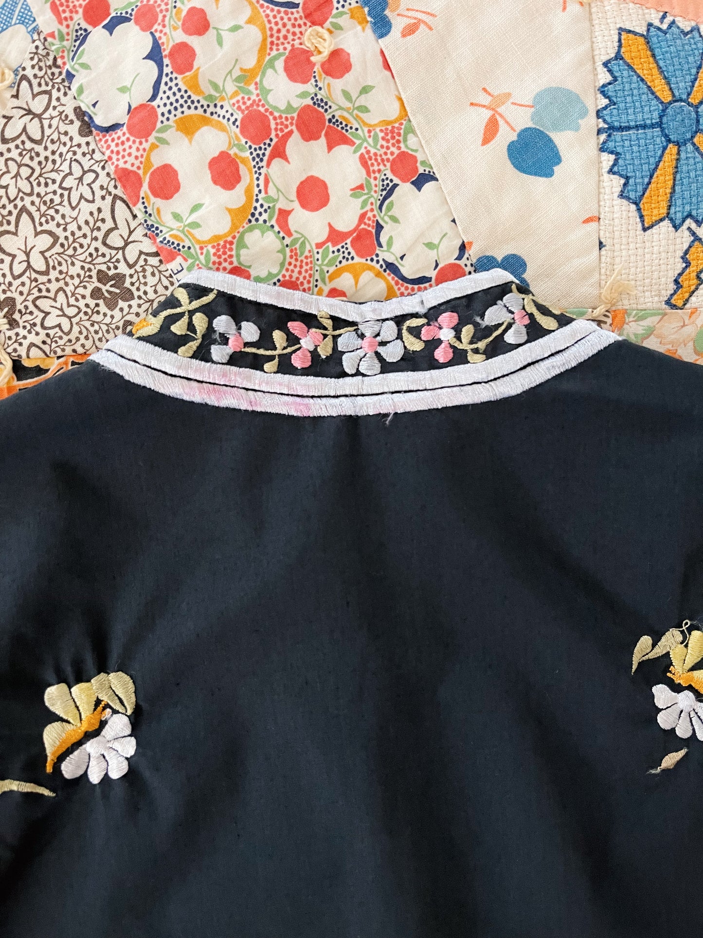 Vintage Embroidered Mandarin Style Jacket