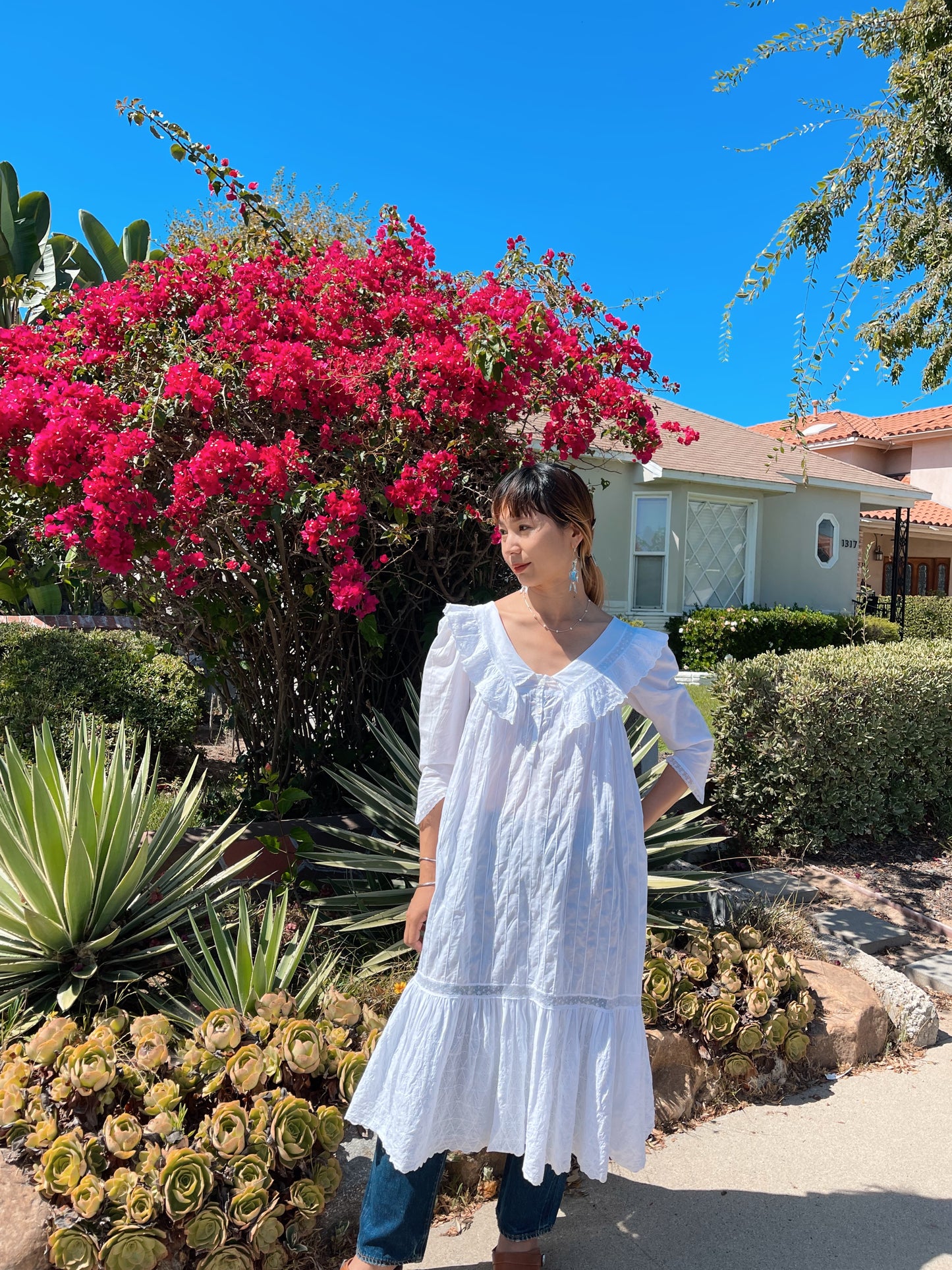 1980‘s Cotton Lace Dress.