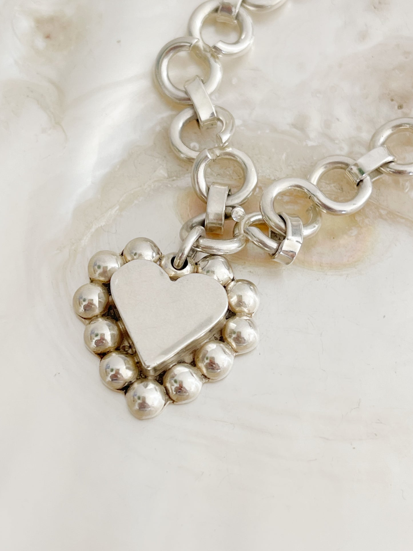 BRENDA SCHOENFELD 3pc Silver Heart Jewelry.