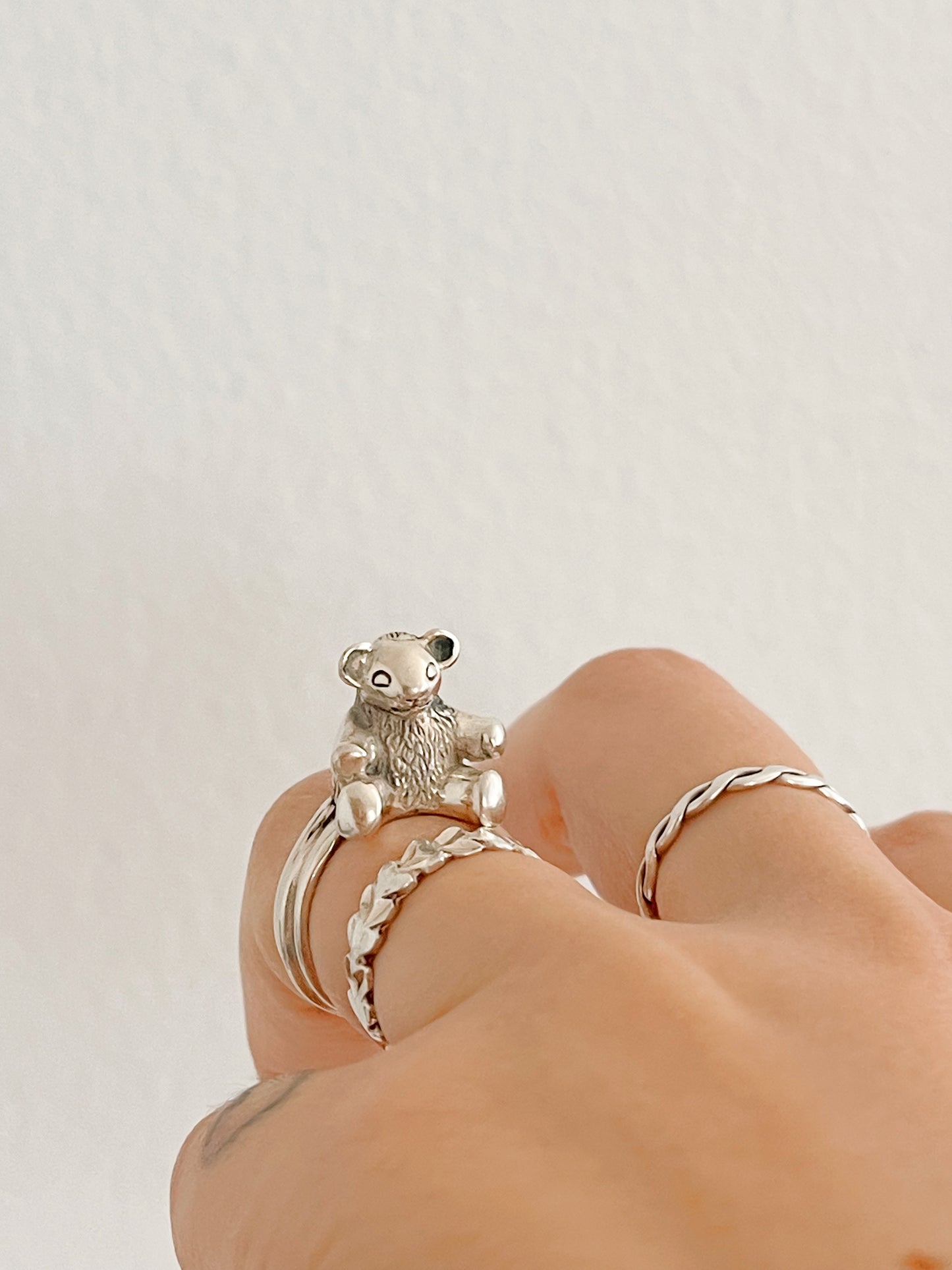 1980’s Sitting Bear Silver Ring.