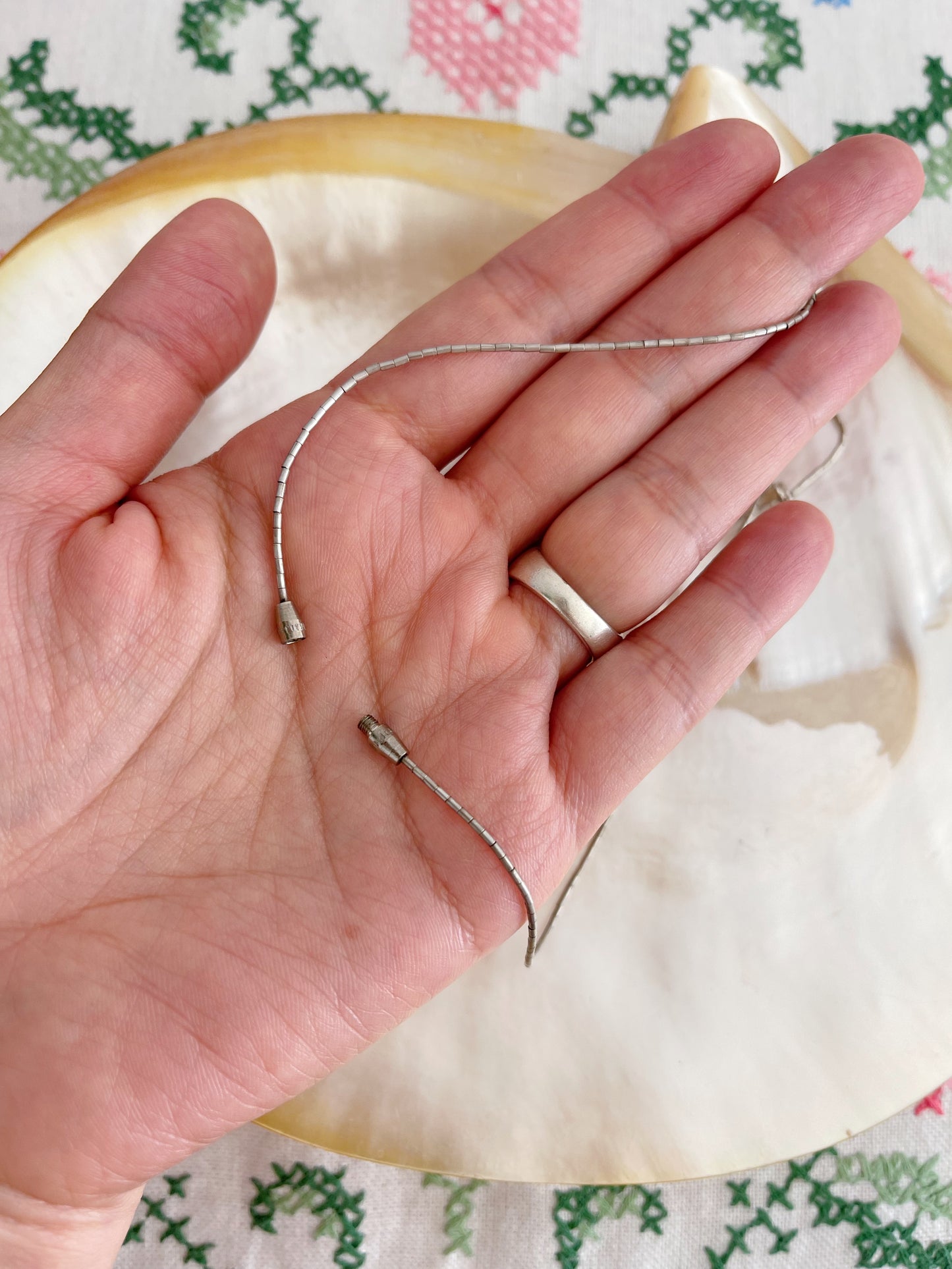 Vintage Zuni Silver Animal Fetishes Necklace.