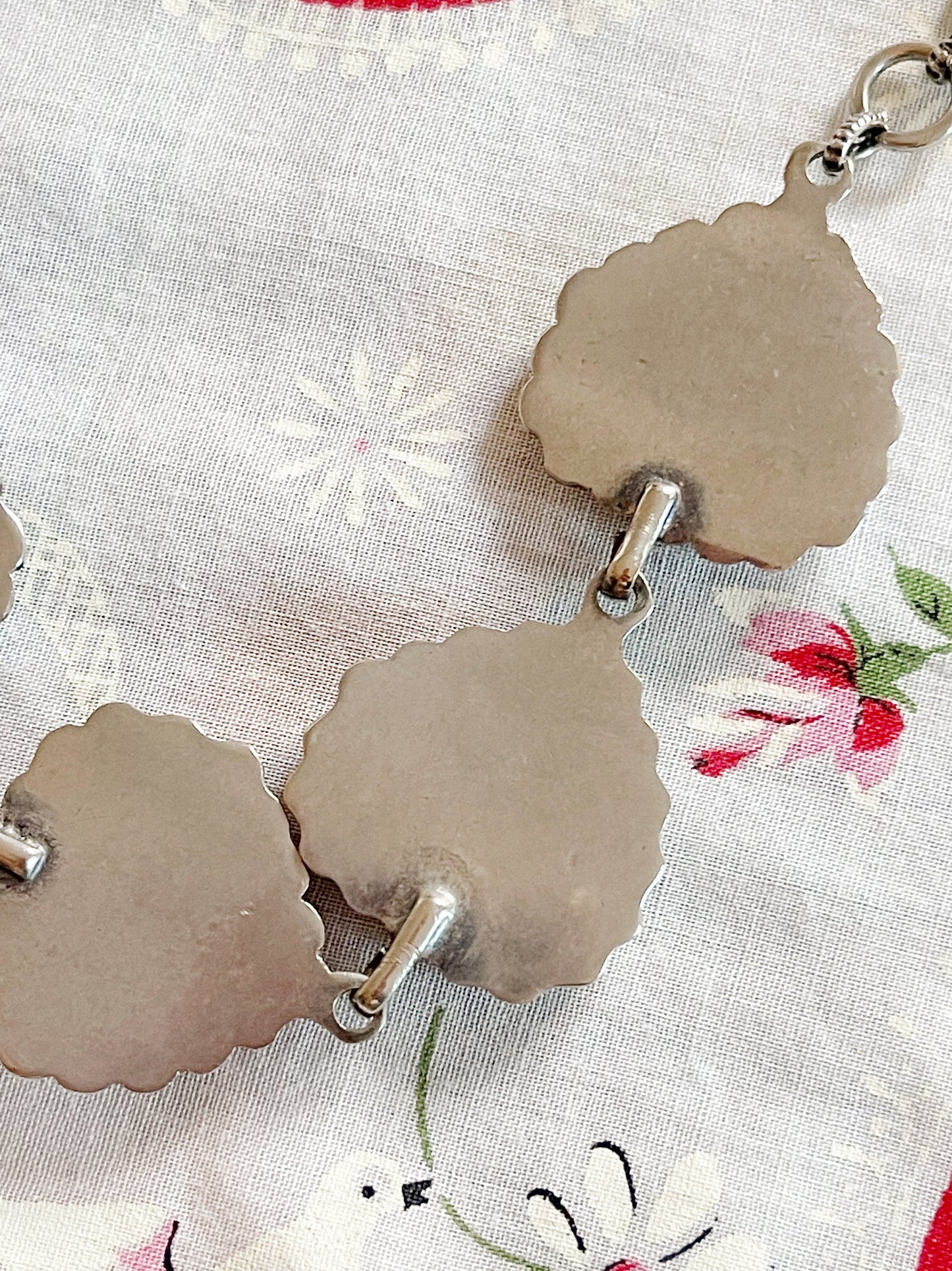 Vintage Enamel Heart Bracelet