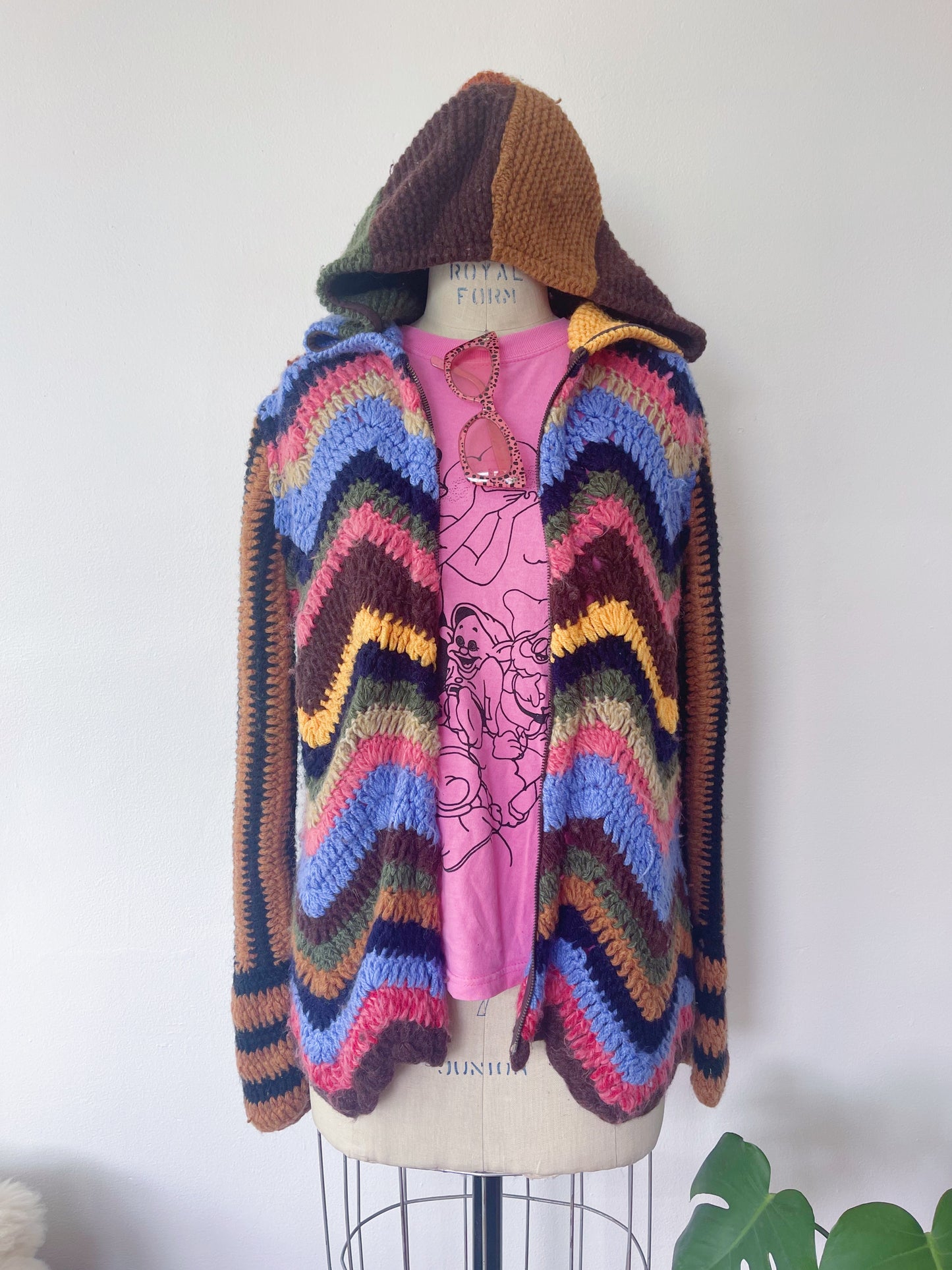 Bloc Knitting Zipper Blouson