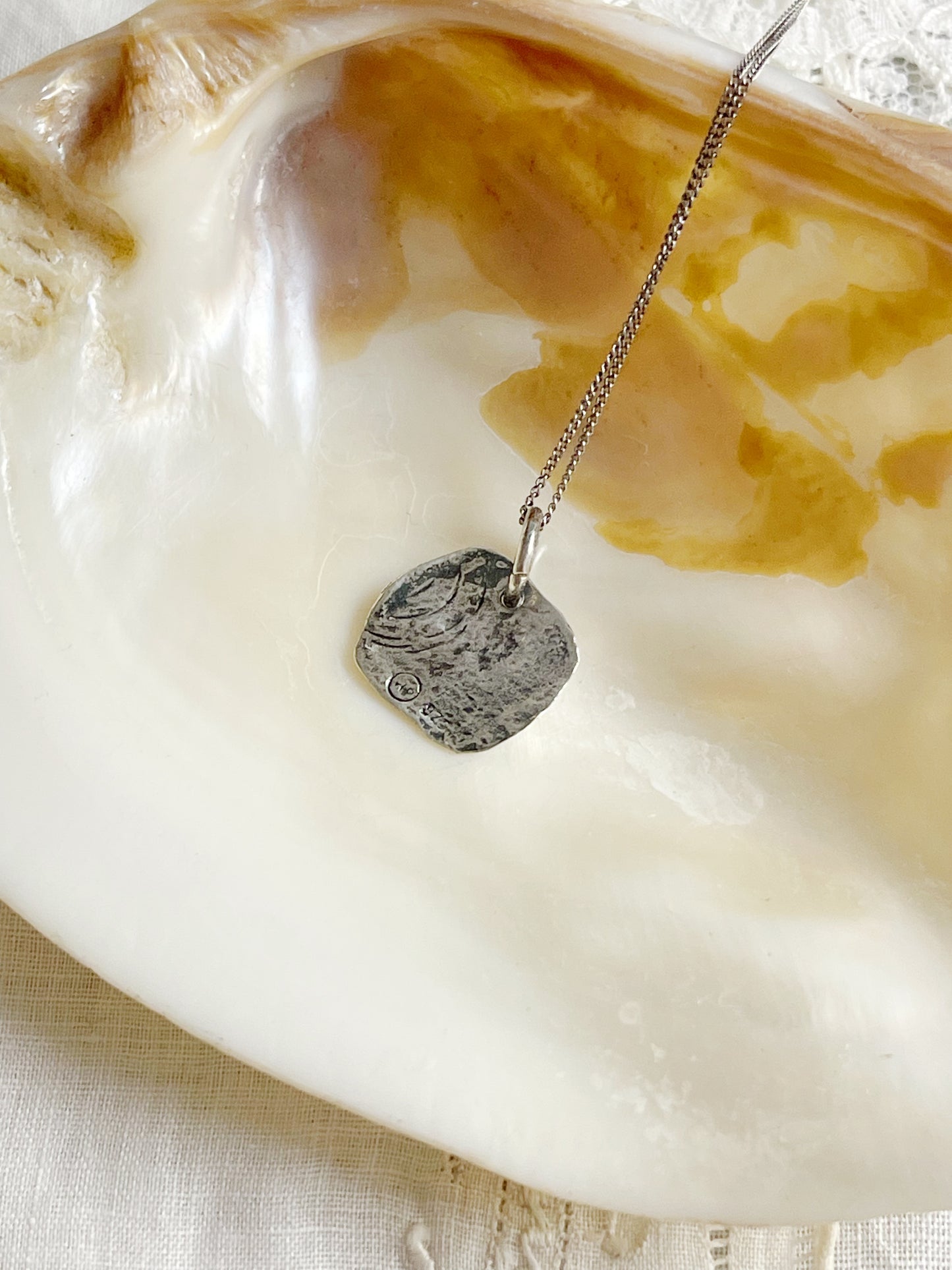 Vintage K Stamp Necklace