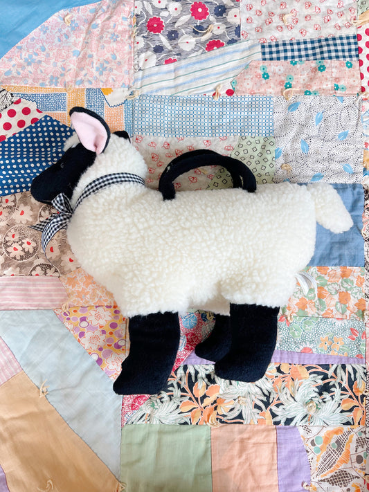 Black Sheep Plush Hand Bag Purse