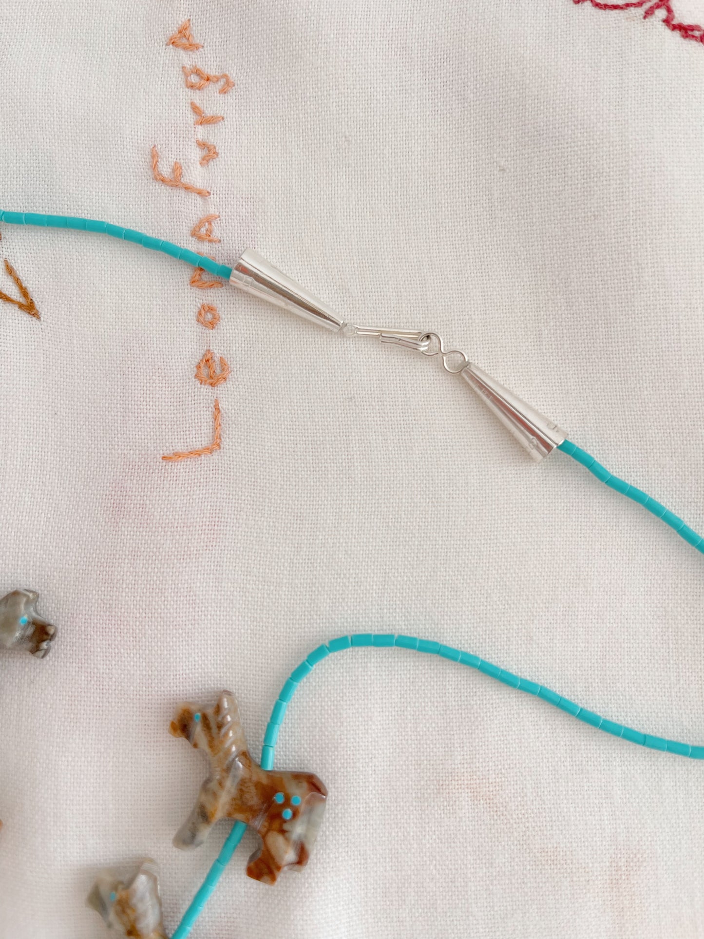 Zuni Horses Fetish Necklace and Pierce