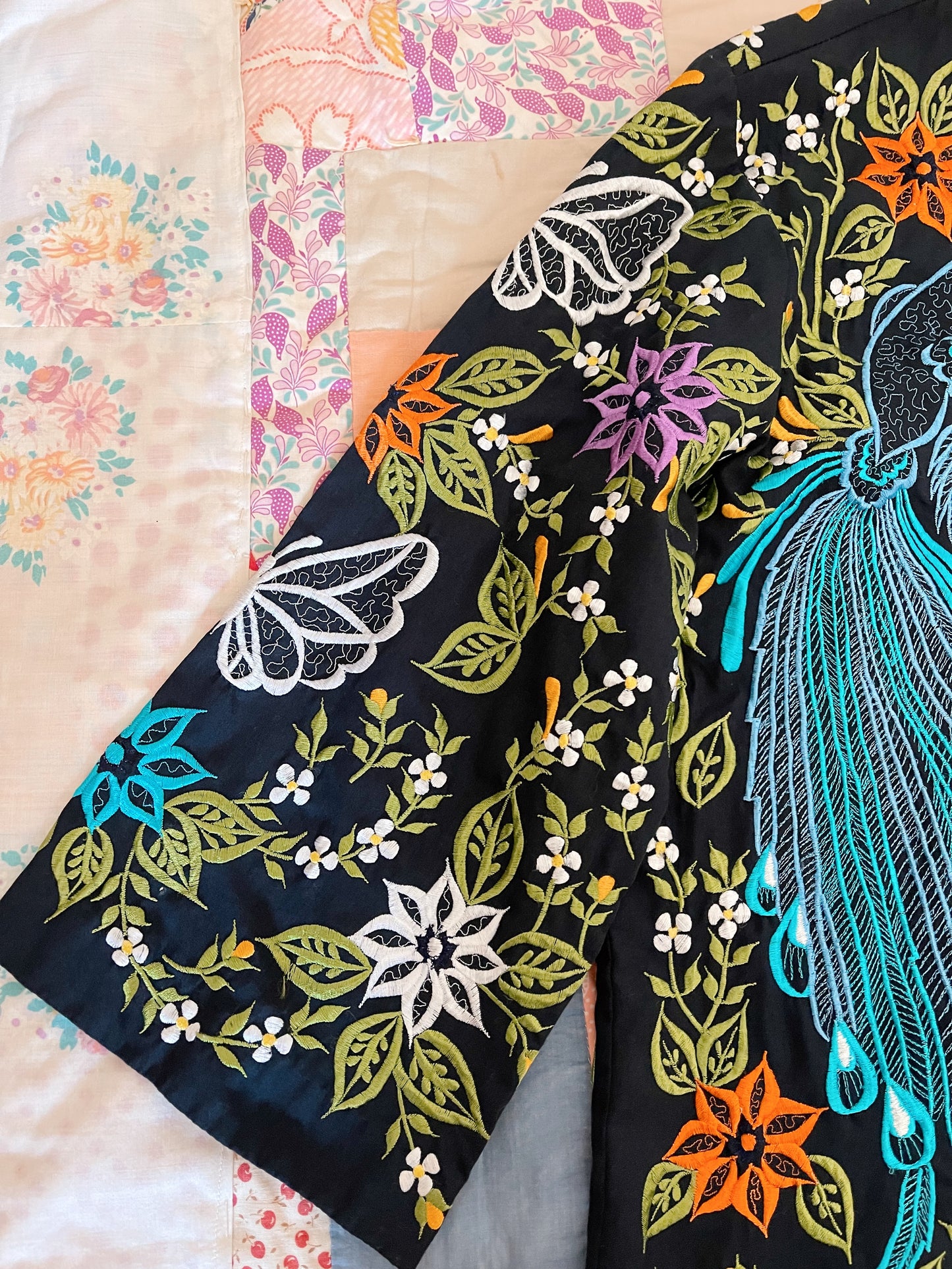 Vintage Embroidered Mandarin Style Jacket