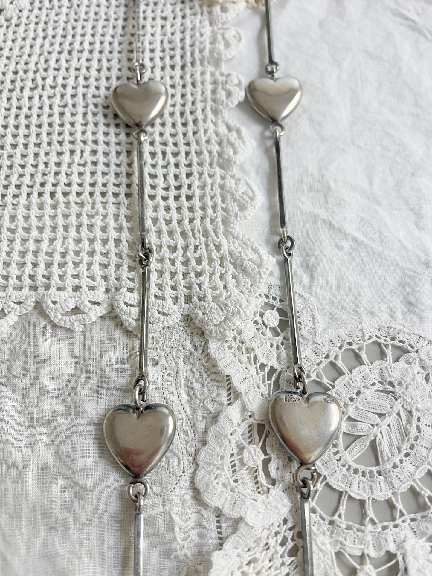 Vintage Avanti Silver Heart Necklace