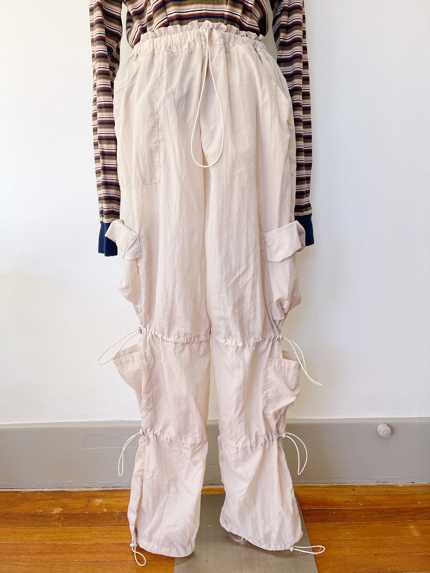 Off-White Colored Nylon Pants