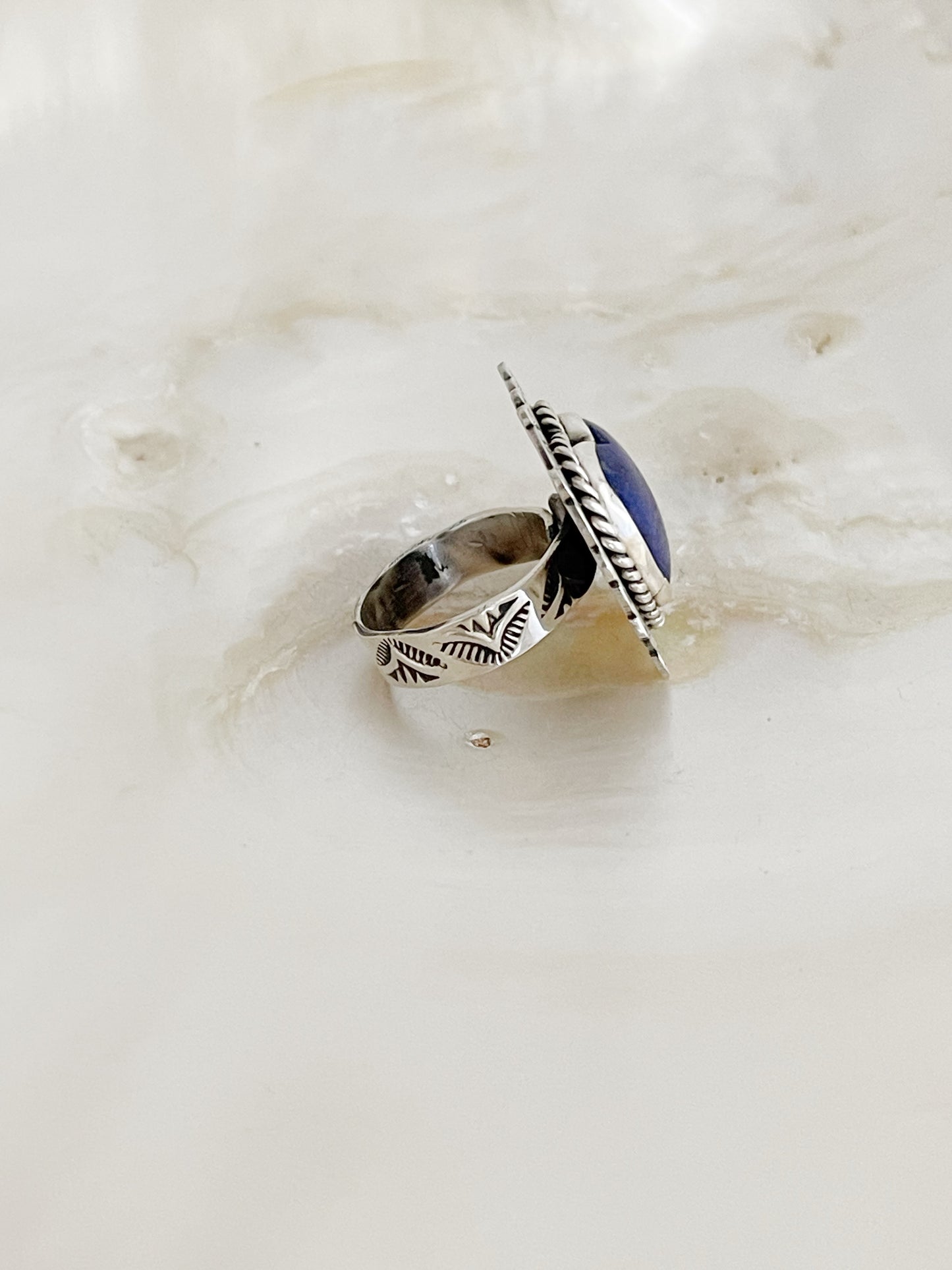 Arnold Goodluck Lapis Lazuli Heart Ring.