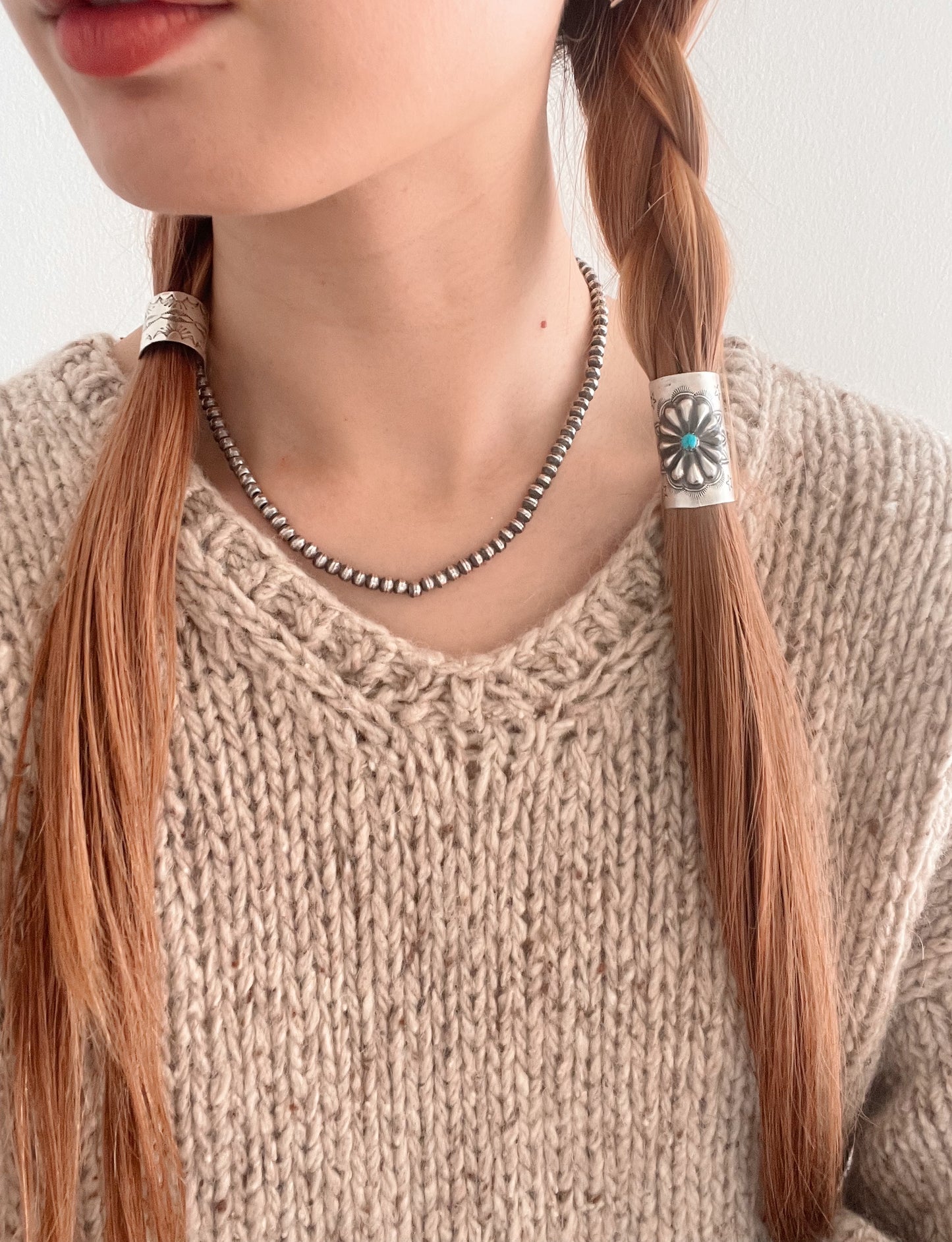 Navajo Ponytail With Turquoise (Medium)