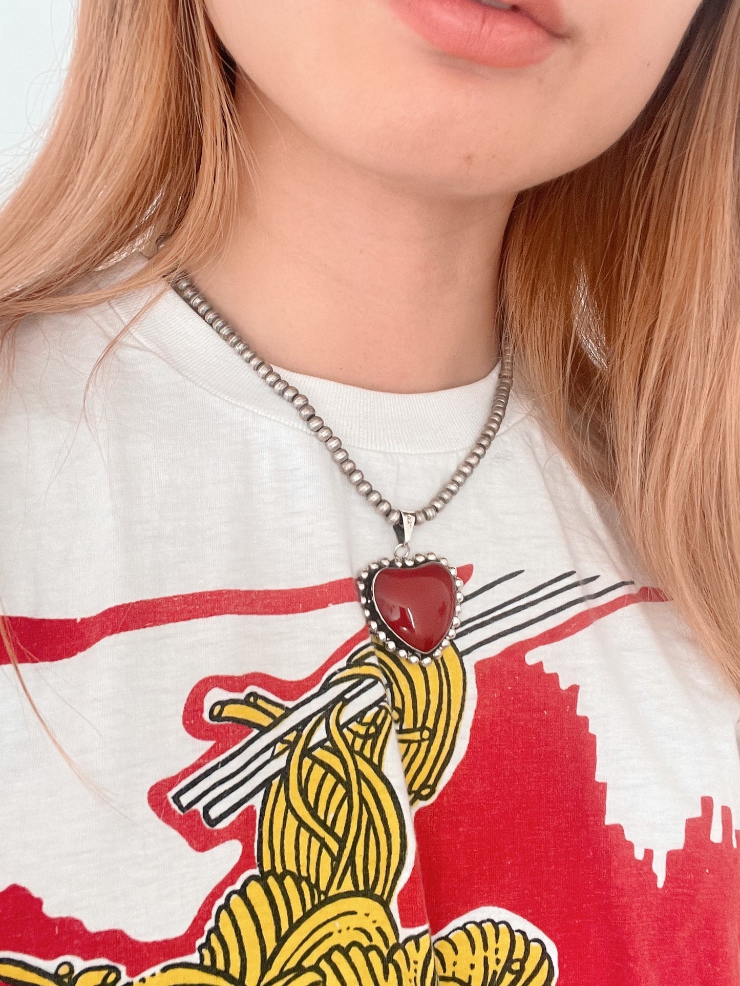 Vintage Red Jasper Heart Pendant Top.