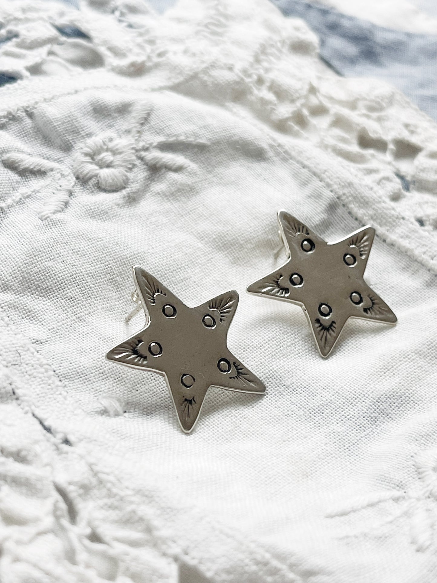 Navajo Sterling Silver Star Pierce
