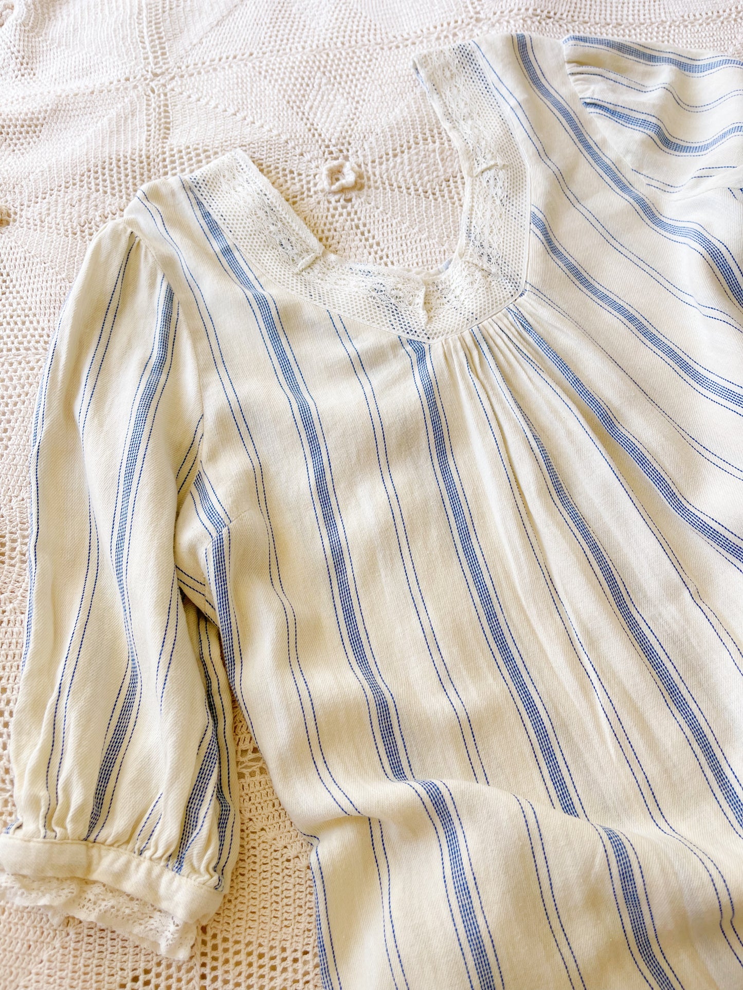 Blue & White Striped Dress.