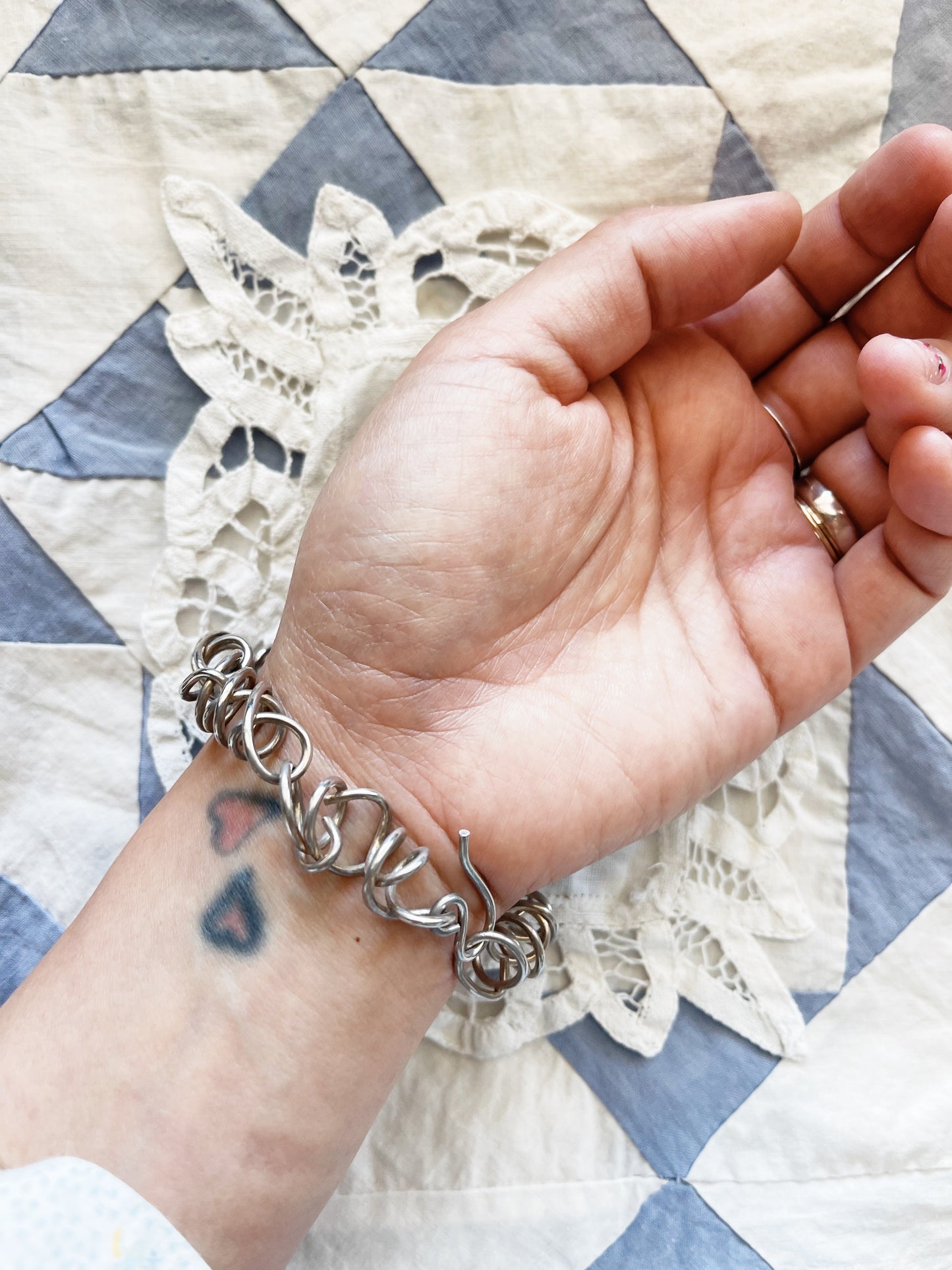 Vintage Silver Coils Bracelet