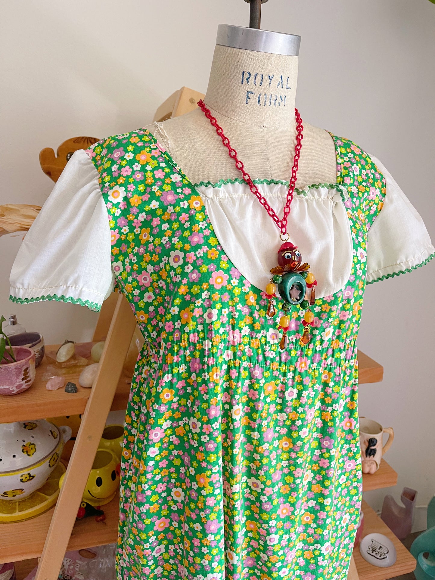 1970‘s Flowered Long Dress.