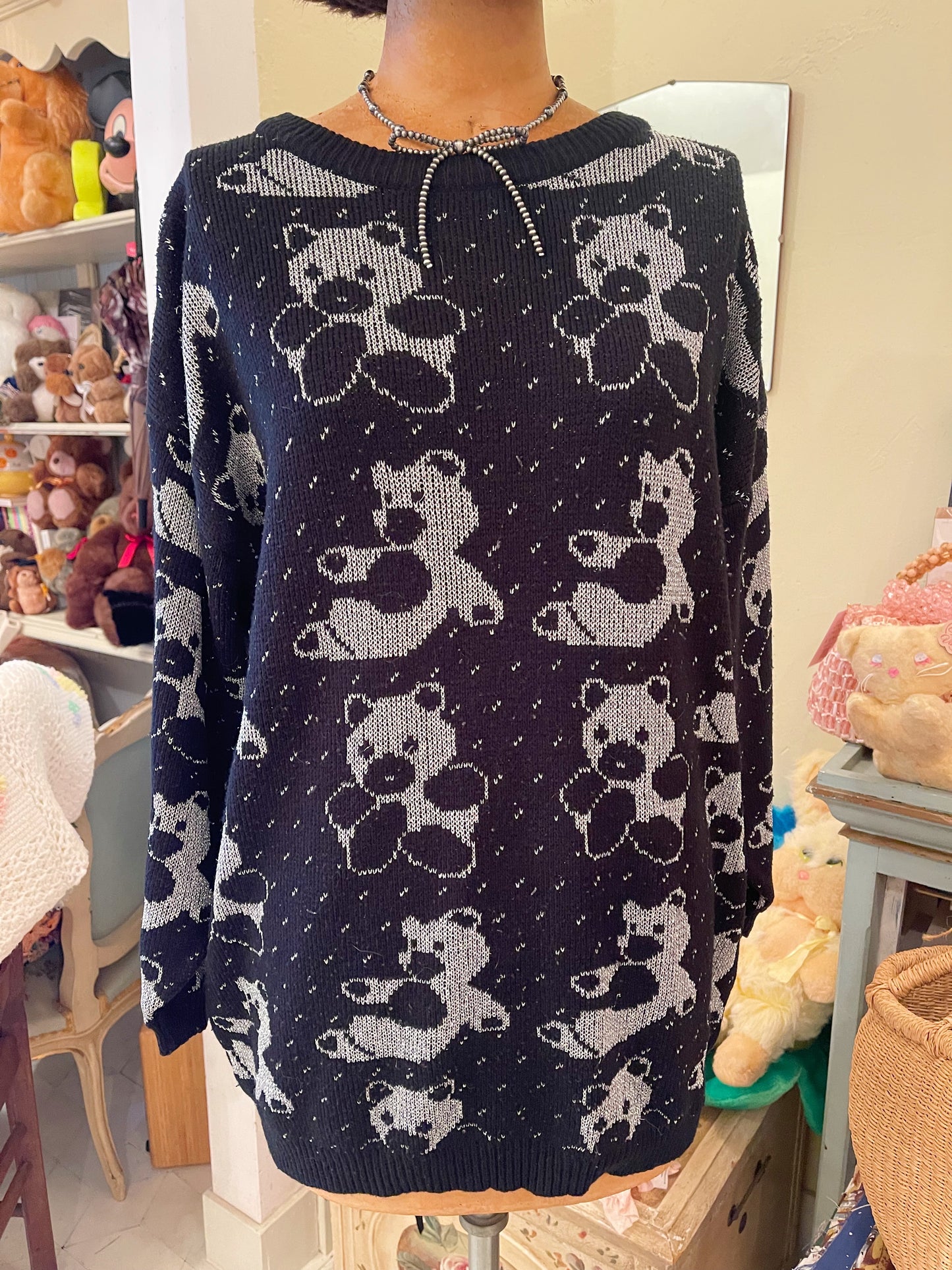 1980s Lame Bears Knit Sweater