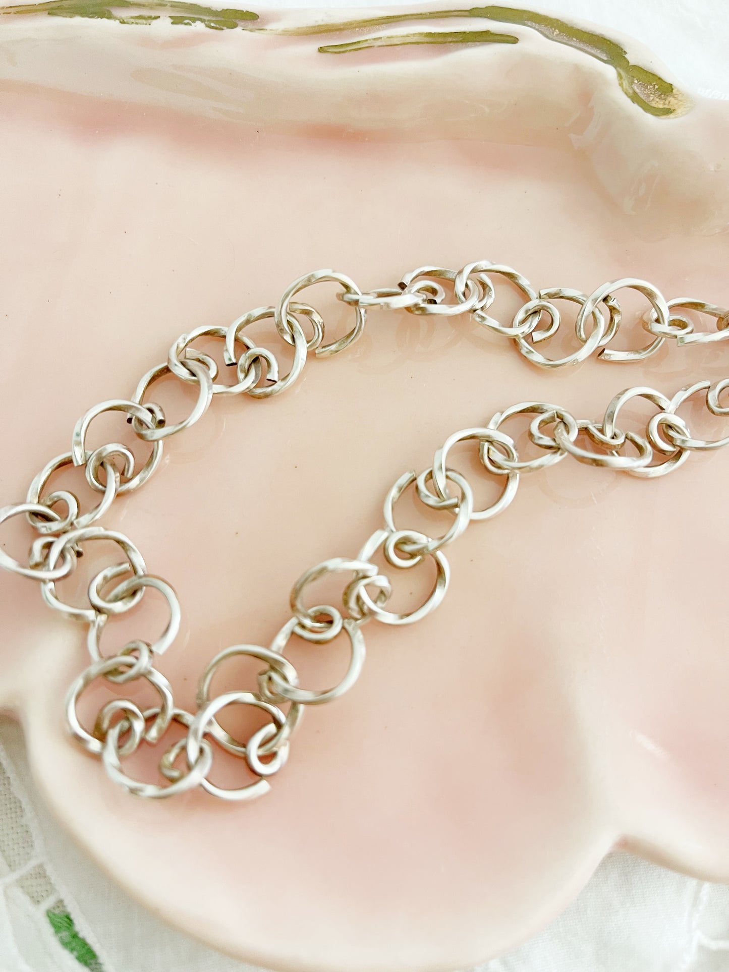 Mexican Silver 925 Chain Choker Necklace.