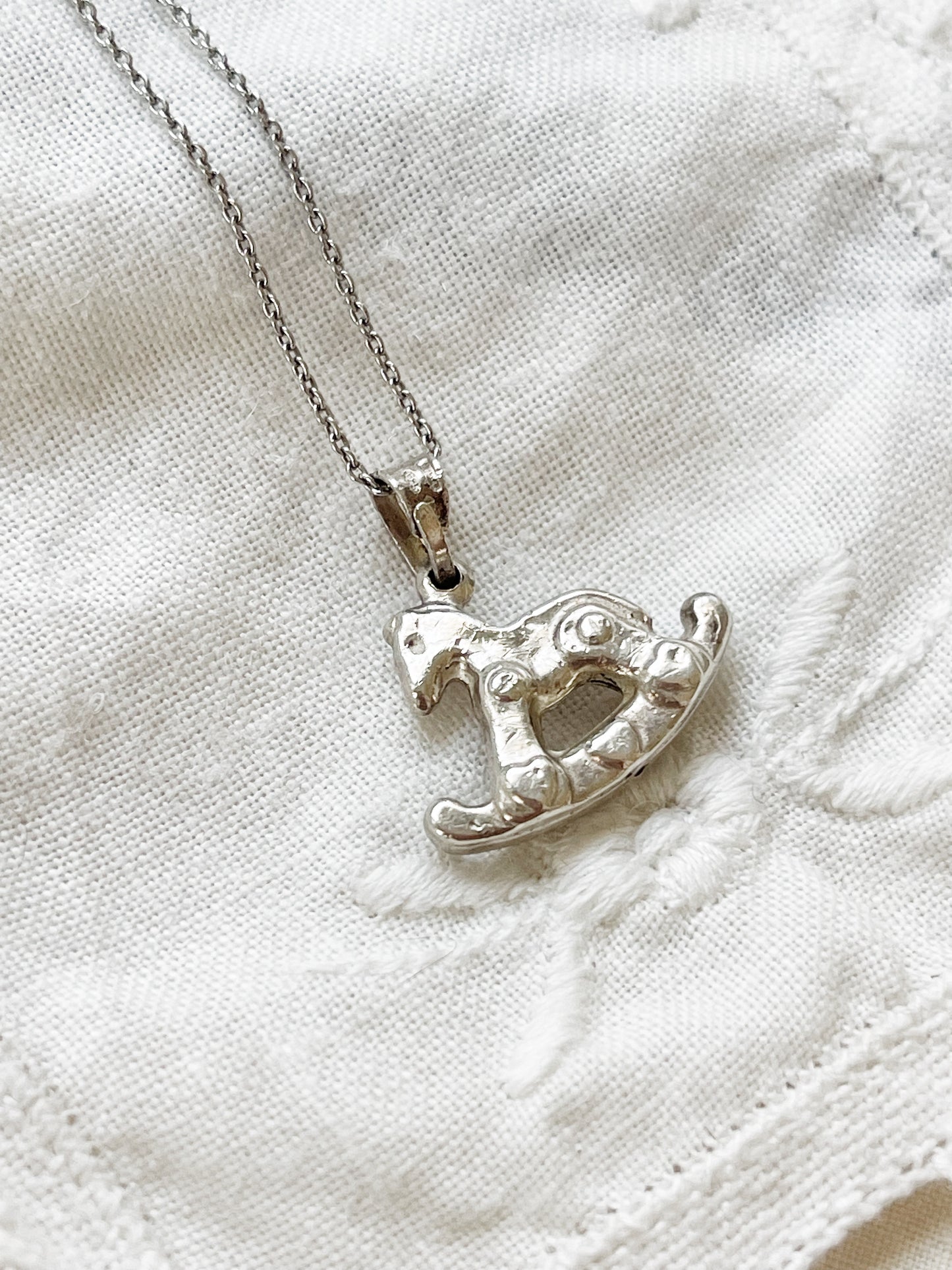 Vintage Nursery Silver Necklace