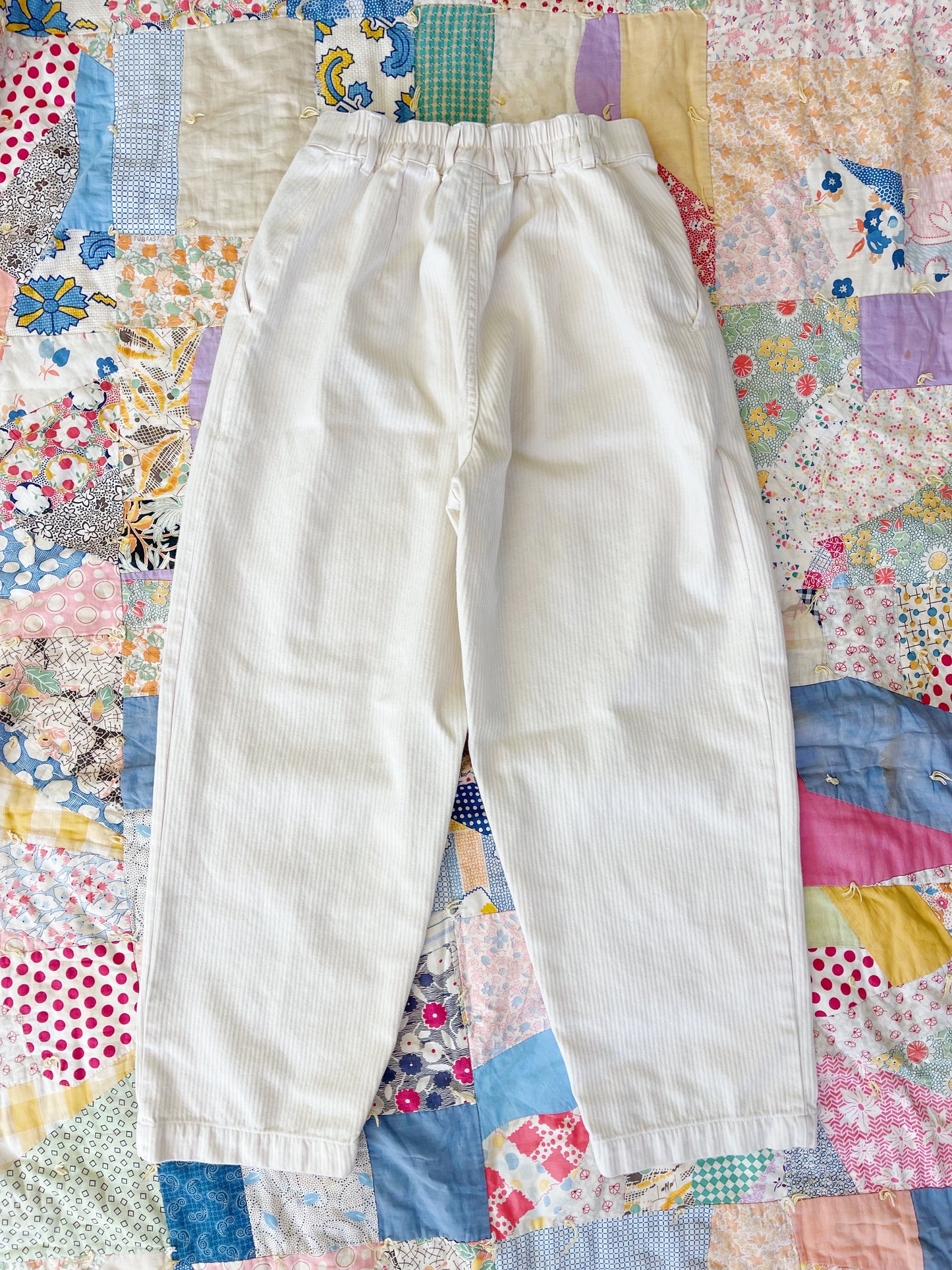 High-Waisted Cotton Pants
