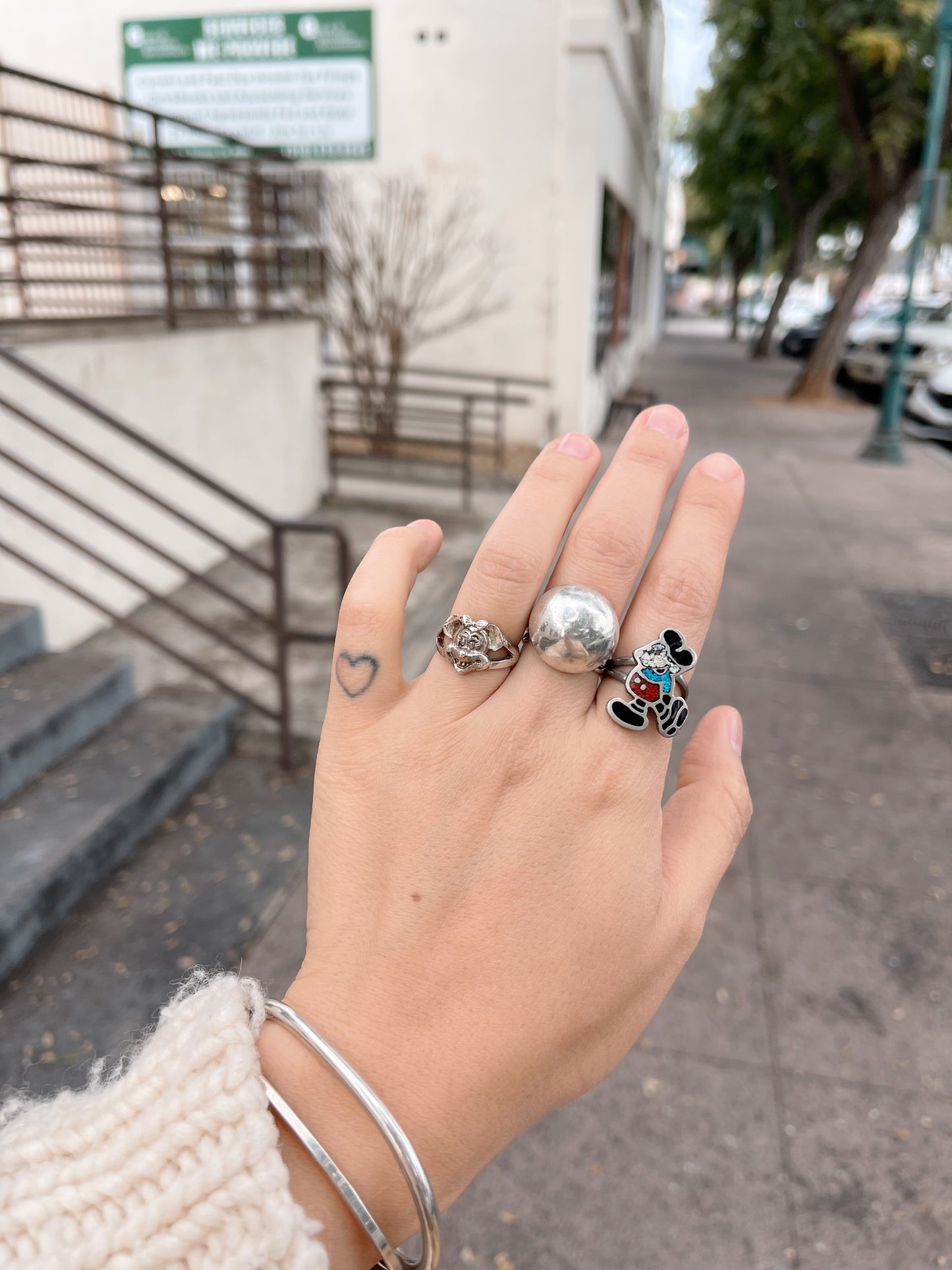 1980‘s Navajo Sterling Silver Mickey Ring.