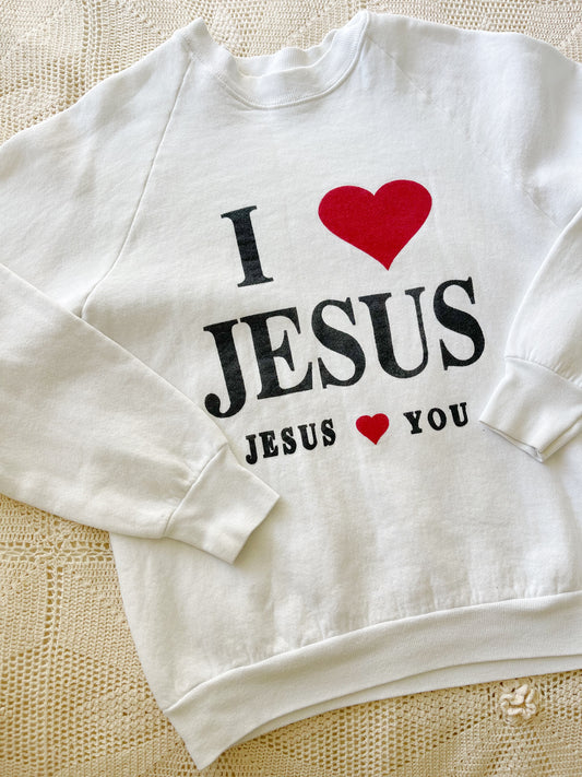 1980’s I ♡ JESUS Sweater.