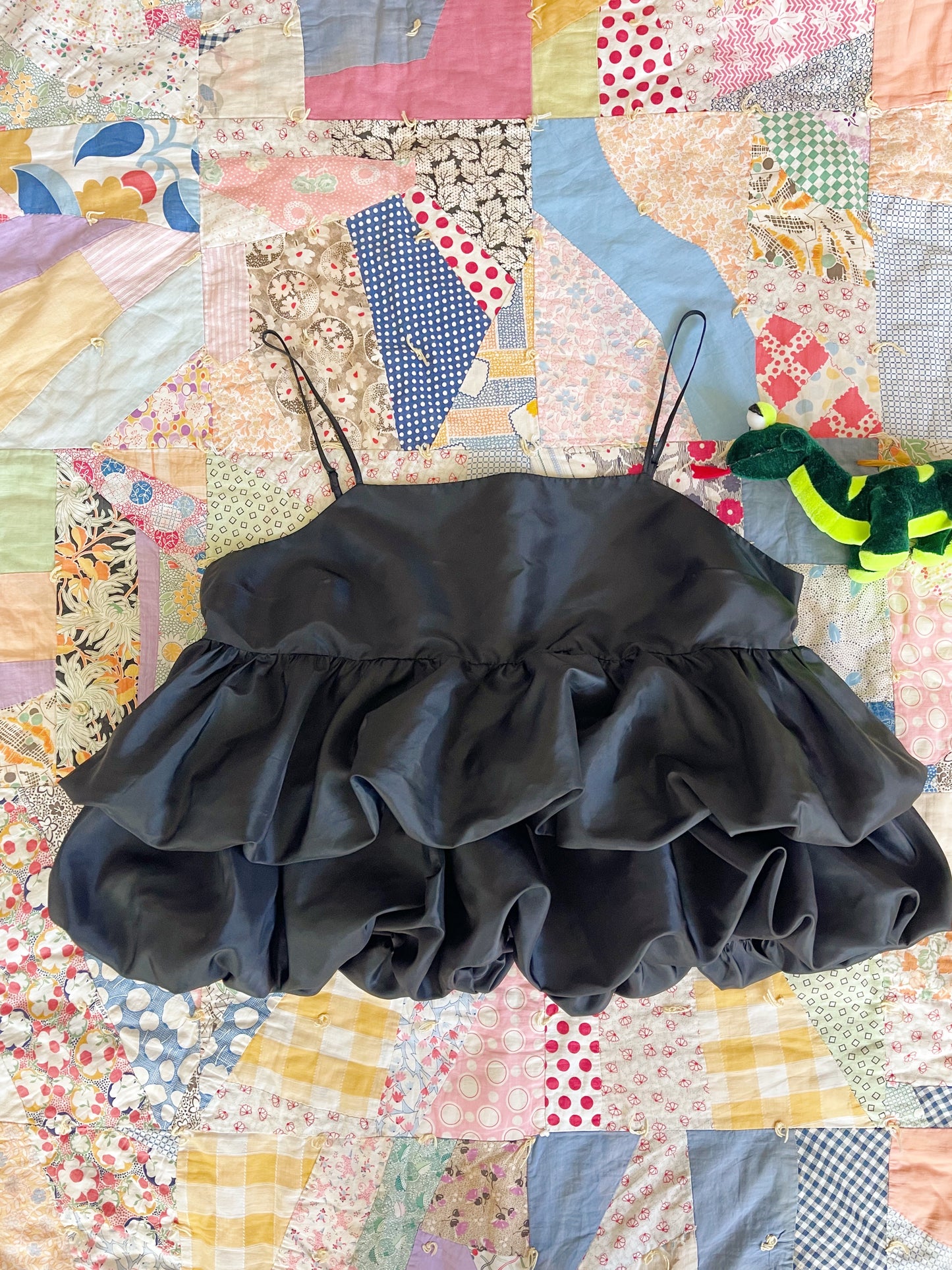 Black Frilled Camisole Tops