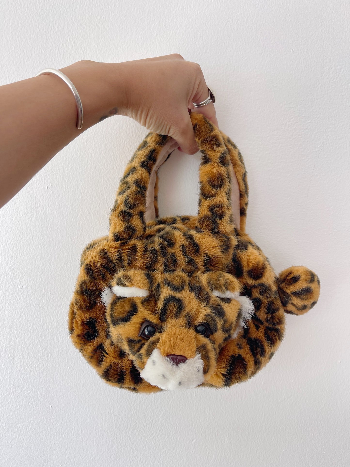 Leopard Plush Hand Bag