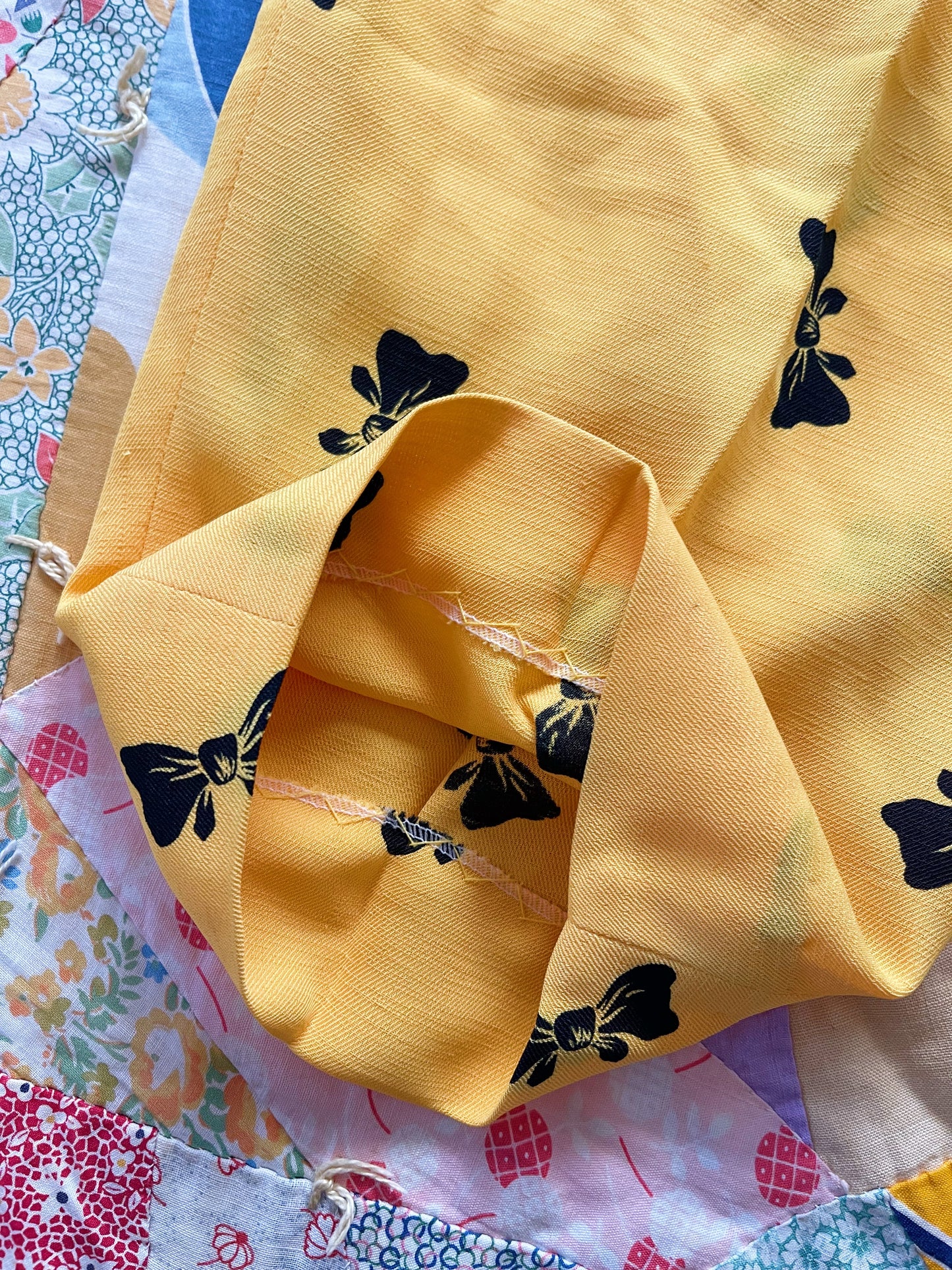 1980s Ribbon Printed Pants