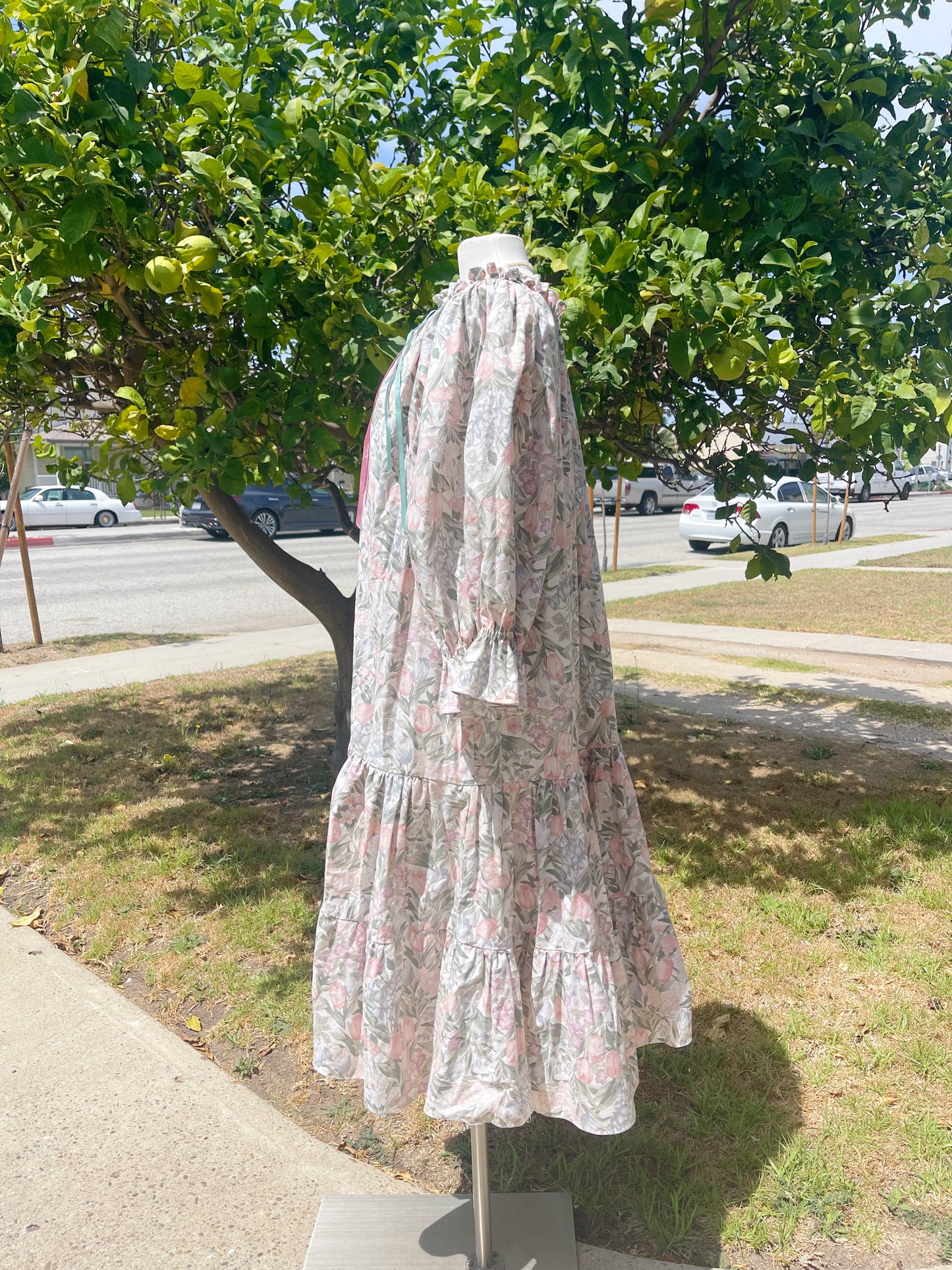 Vintage Cotton Spitz Dog Patched Dress