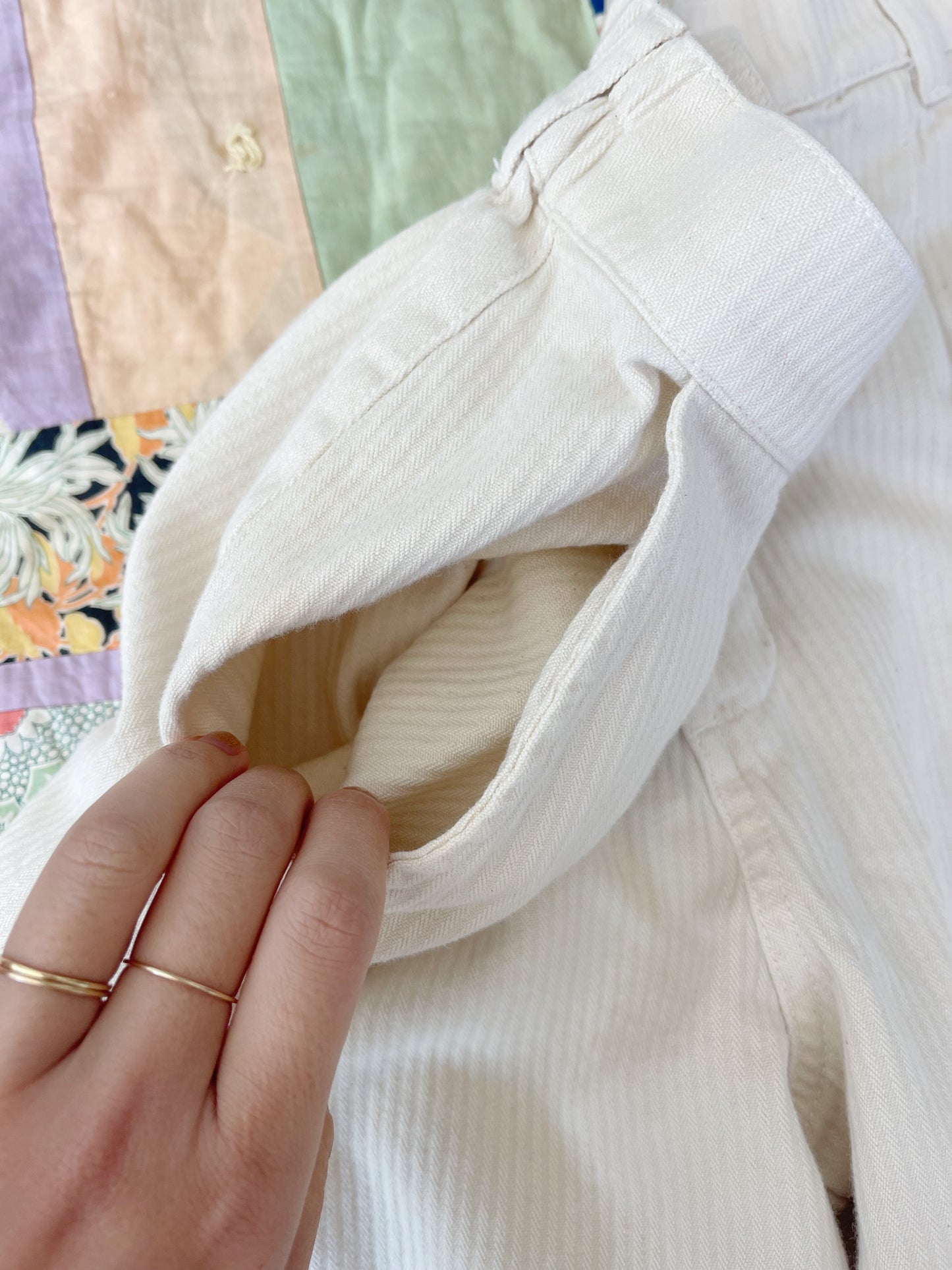 High-Waisted Cotton Pants