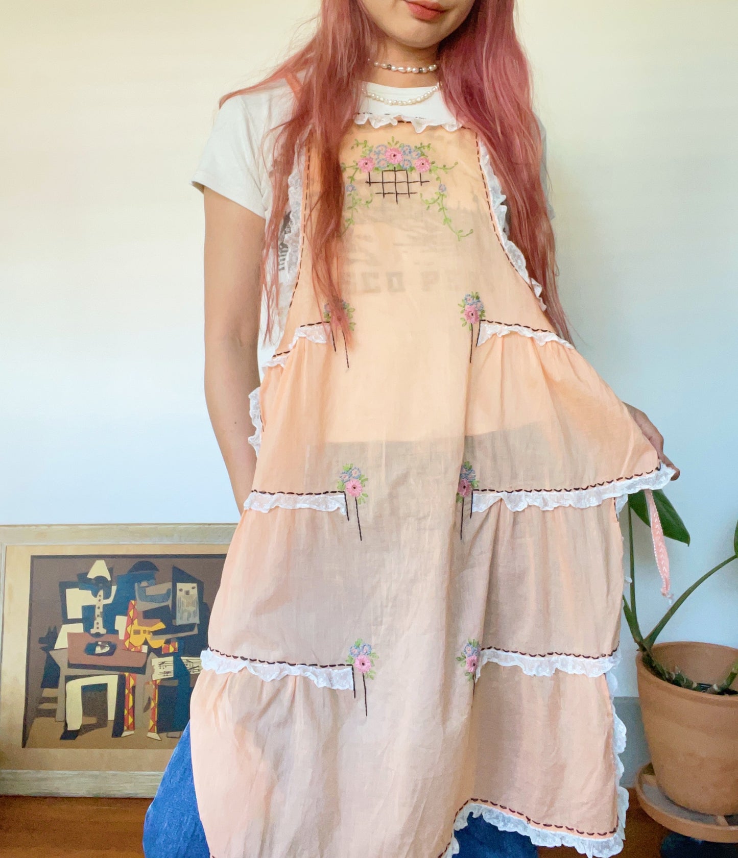 Vintage Embroidered Apron