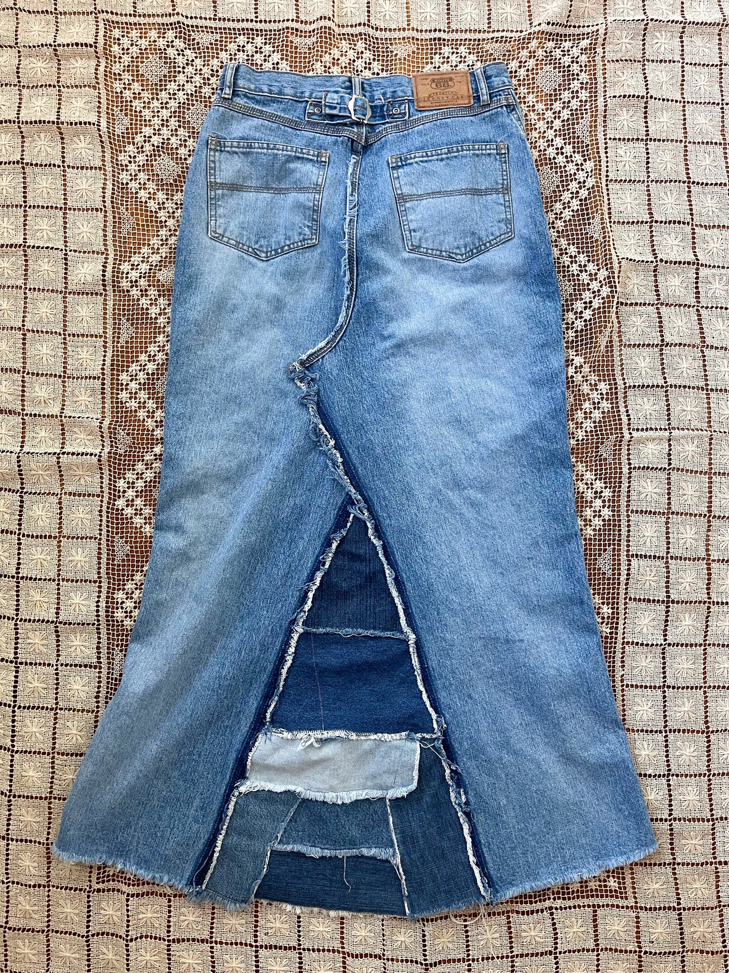 Remake Denim Maxi Skirt