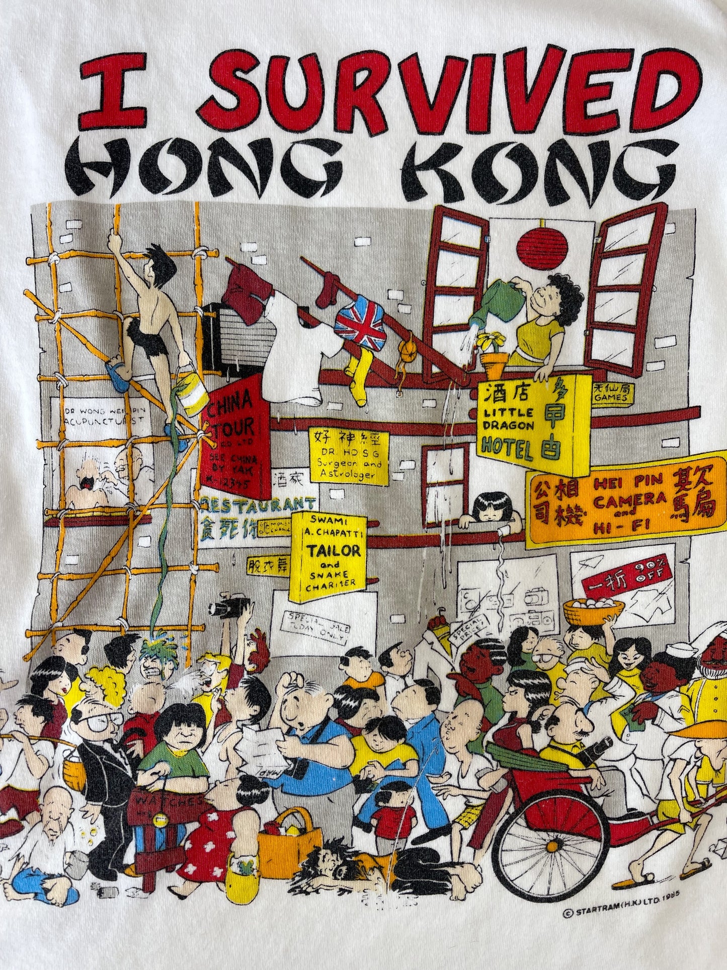 1980s HONG KONG Survived Tee
