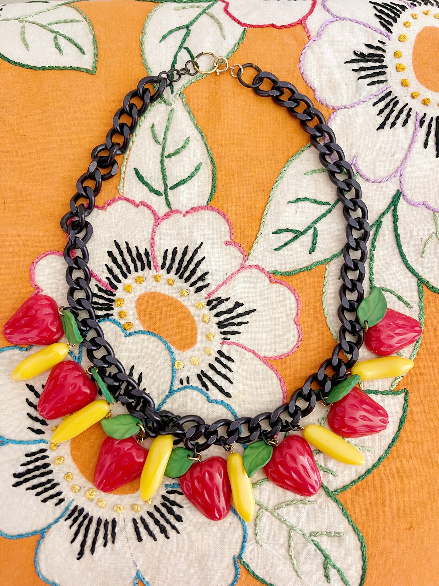 Vintage 1970’s Fruit Necklace.