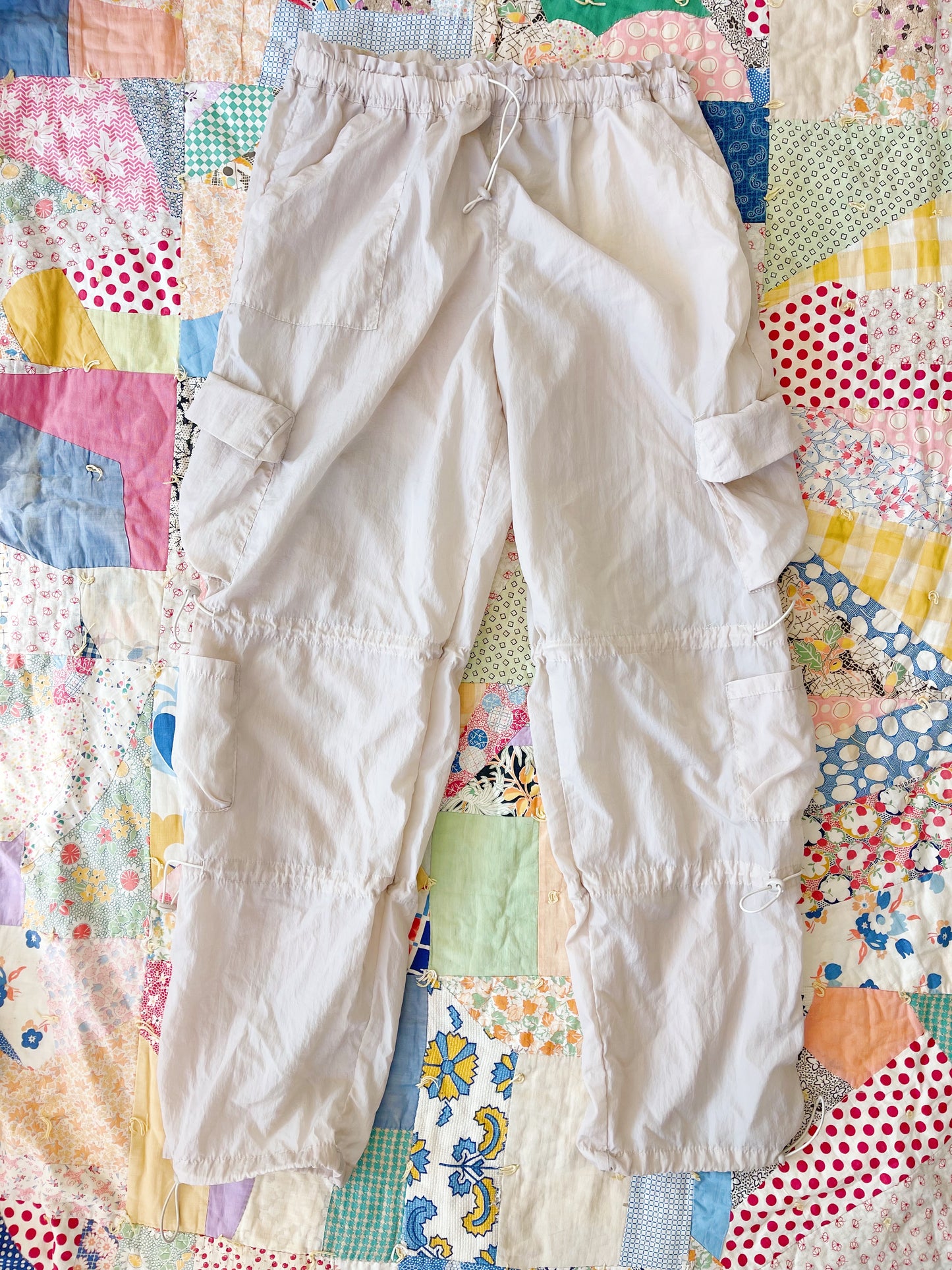 Off-White Colored Nylon Pants