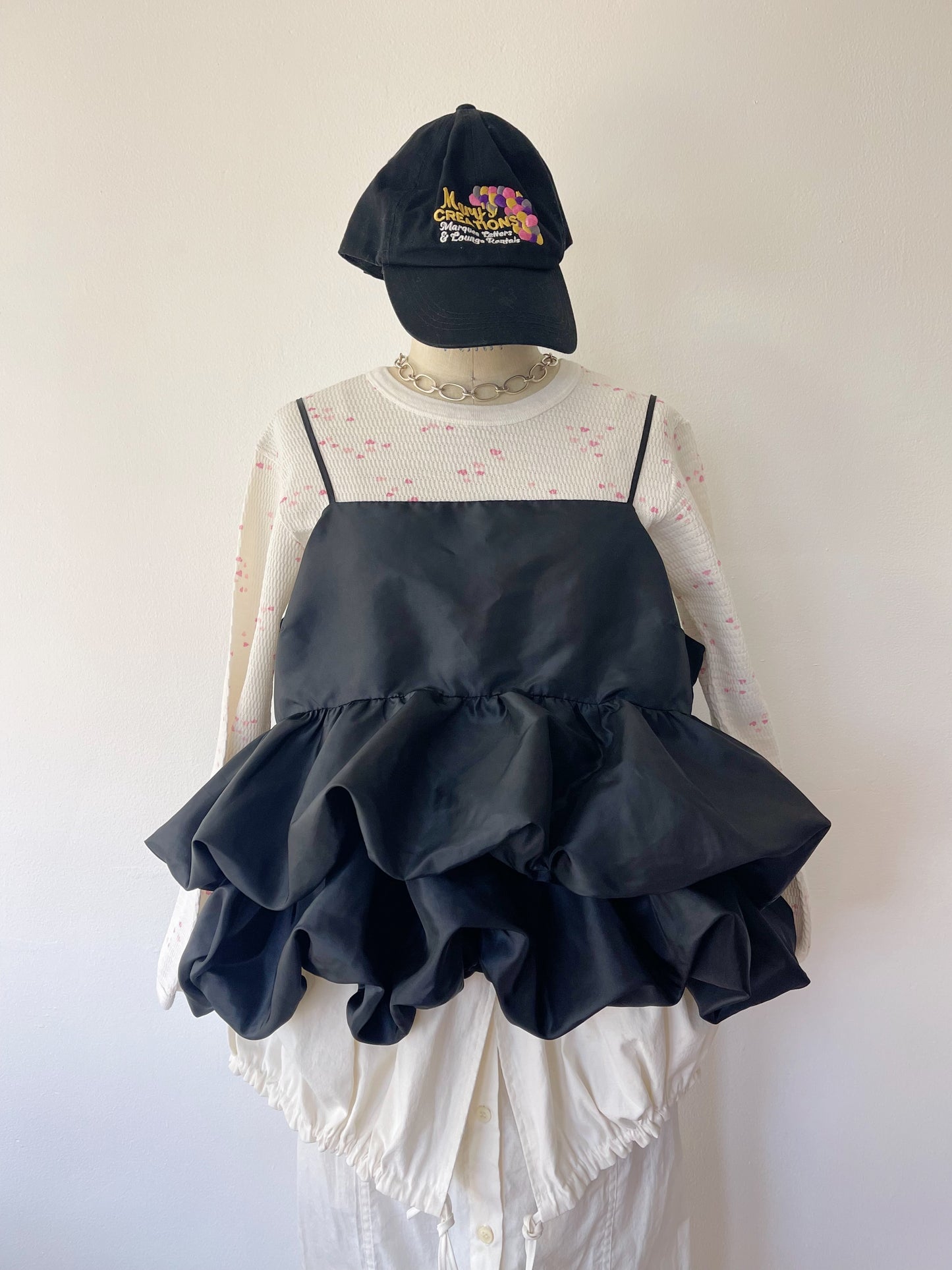 Black Frilled Camisole Tops