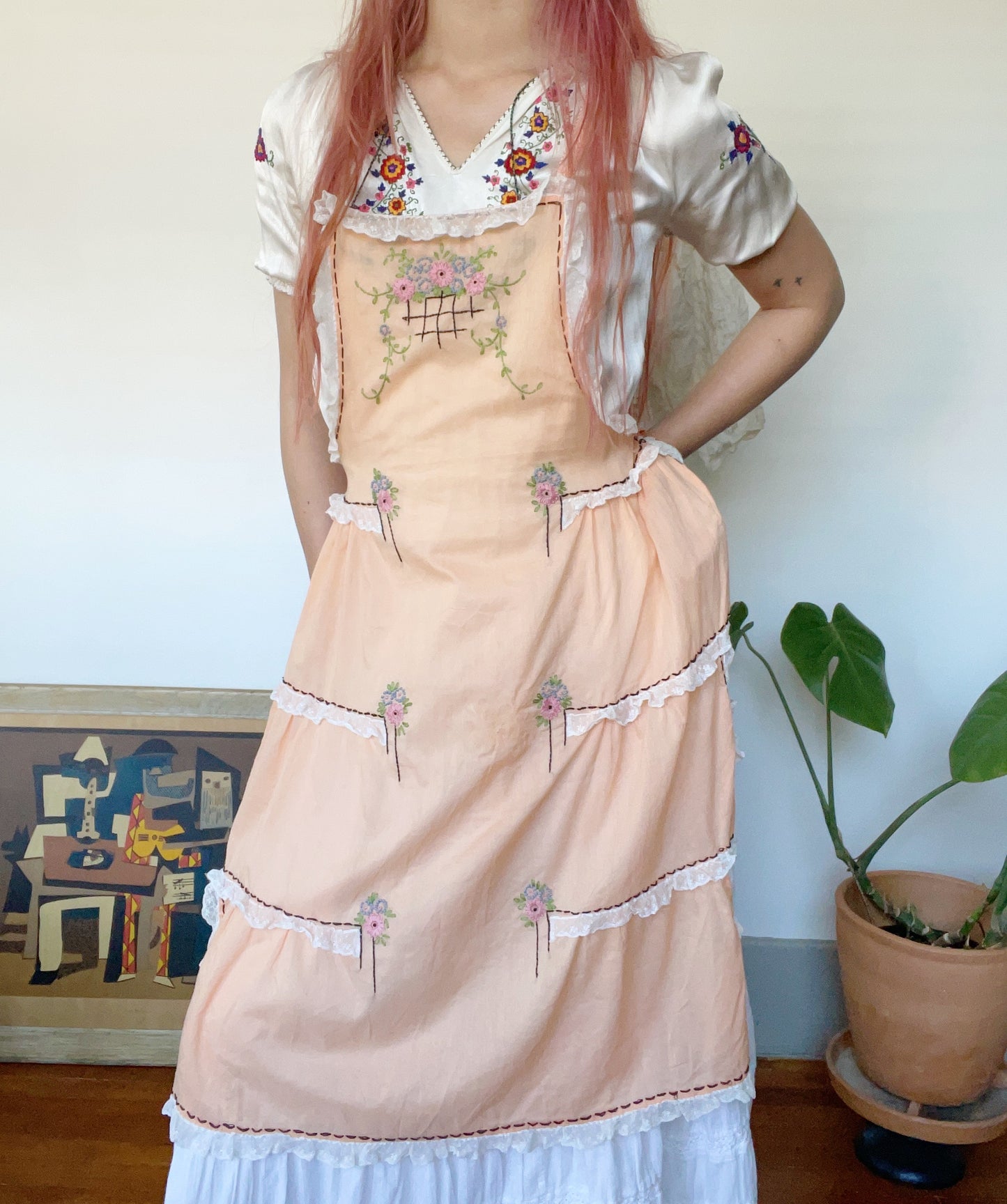 Vintage Embroidered Apron