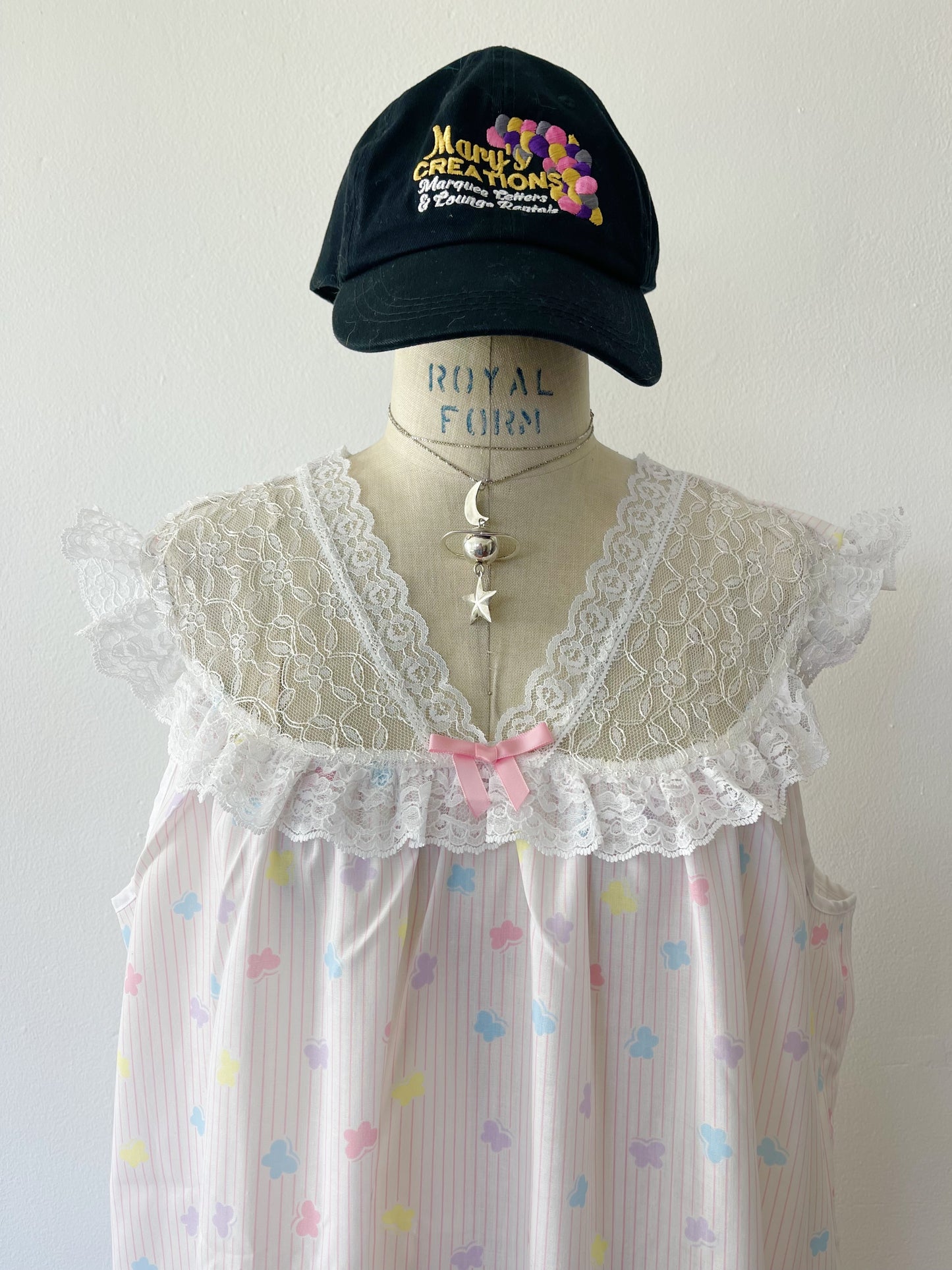 Cotton Butterfly Printed Long Dress