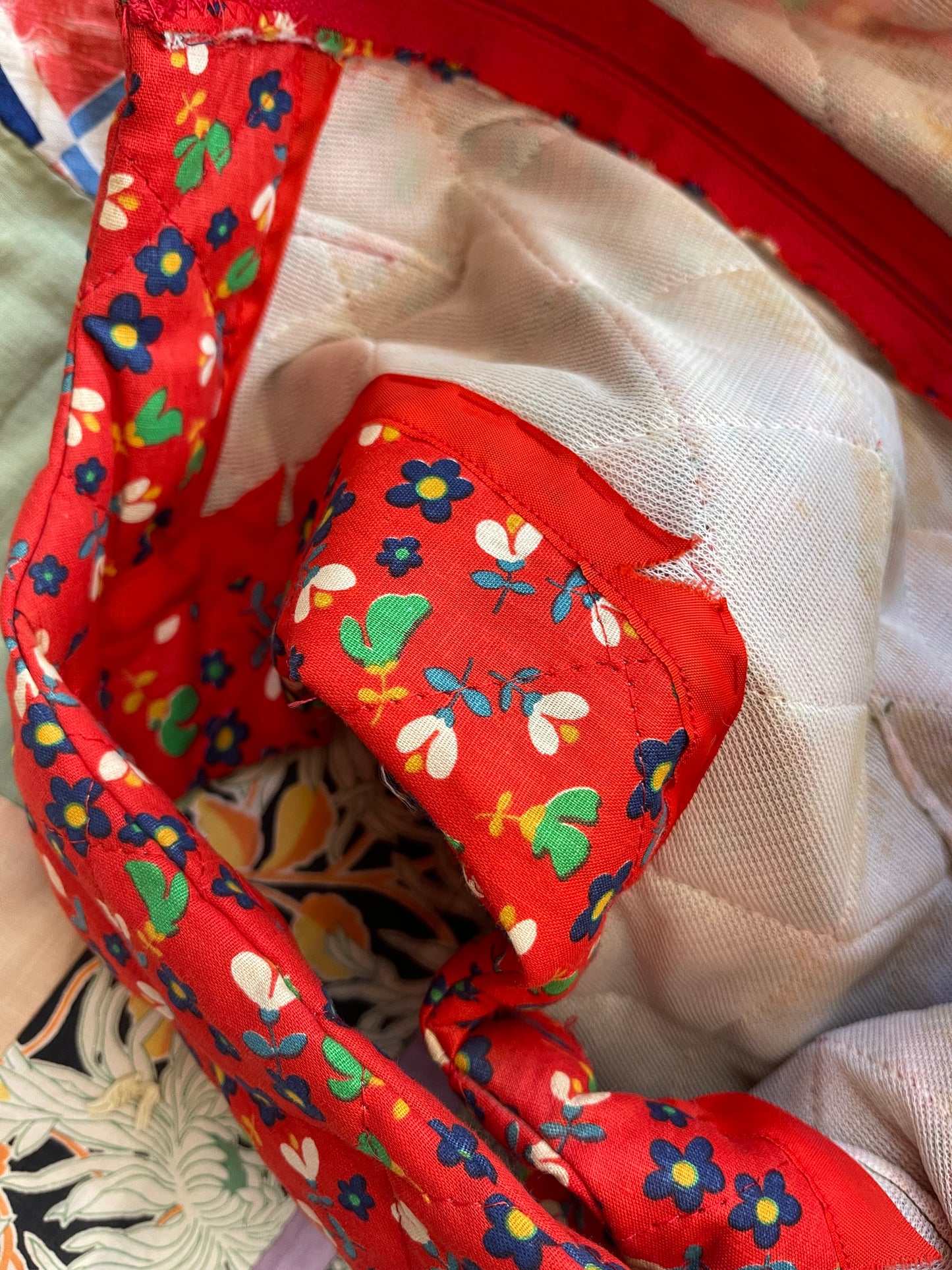 1970s Patched Quilting Long Dress