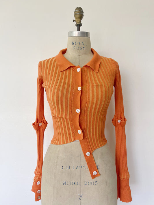 Orange Colored Transform Cardigan