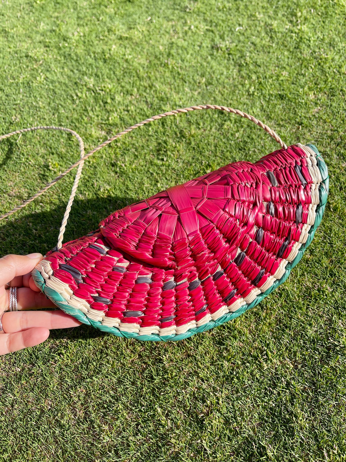 Watermelon Straw Shoulders Bag.