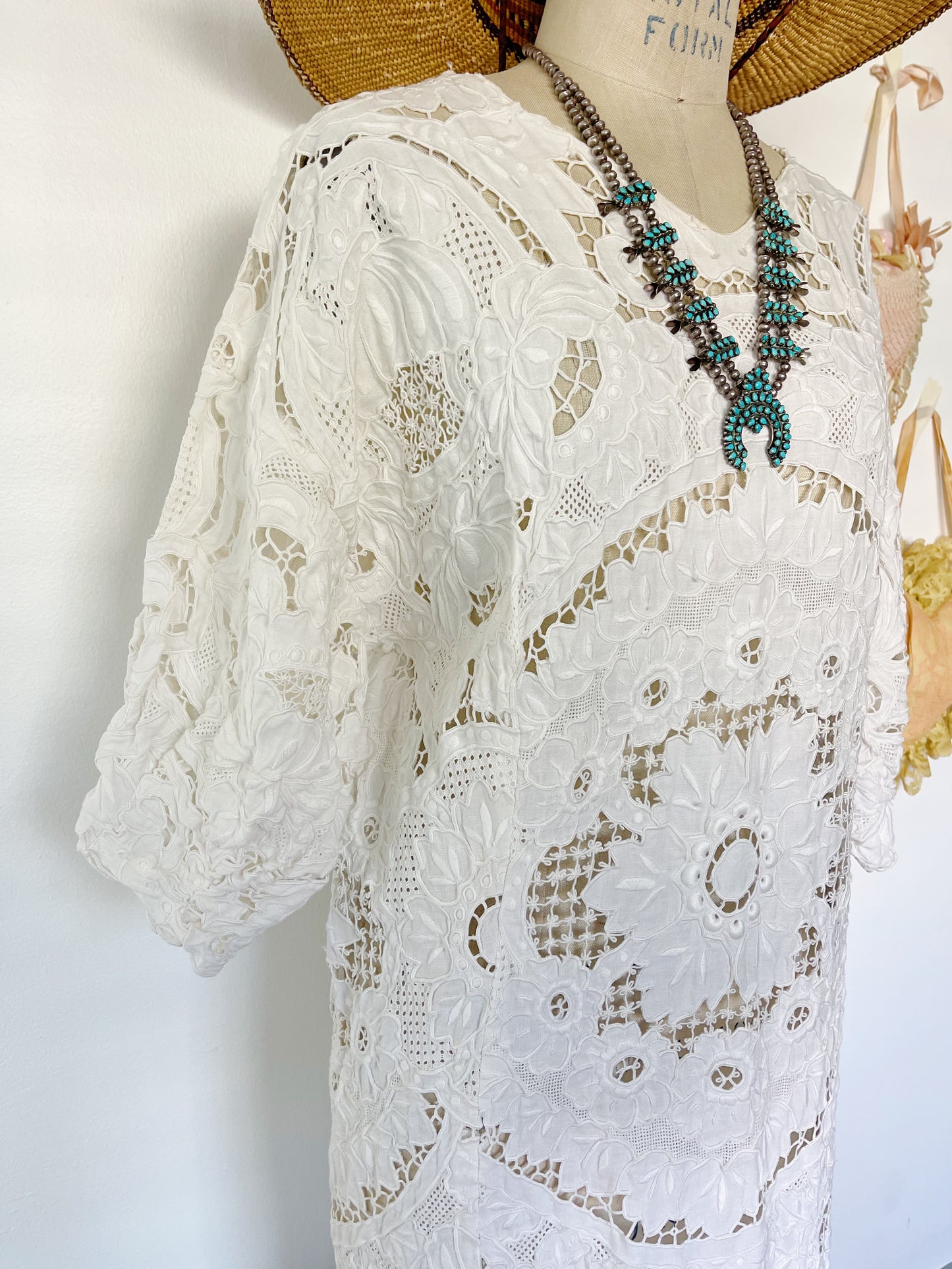 Vintage Cotton Tablecloth Dress