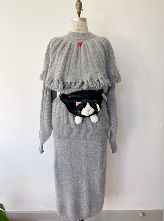 2pc Ramie × Cotton Sweater and Skirt